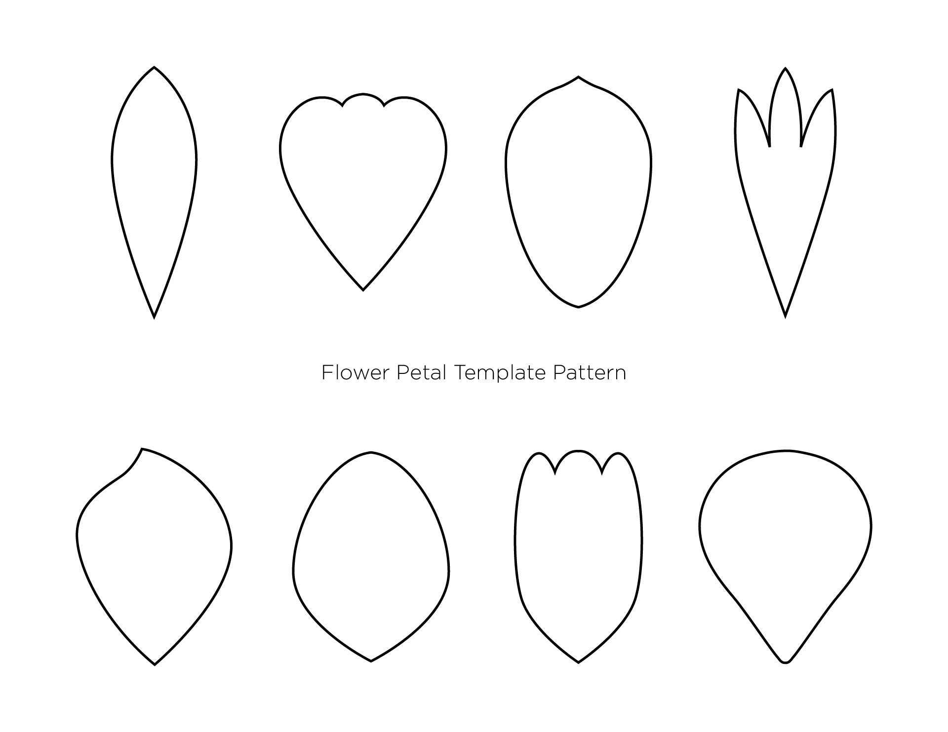 Printable Flower Petal Template Pattern
