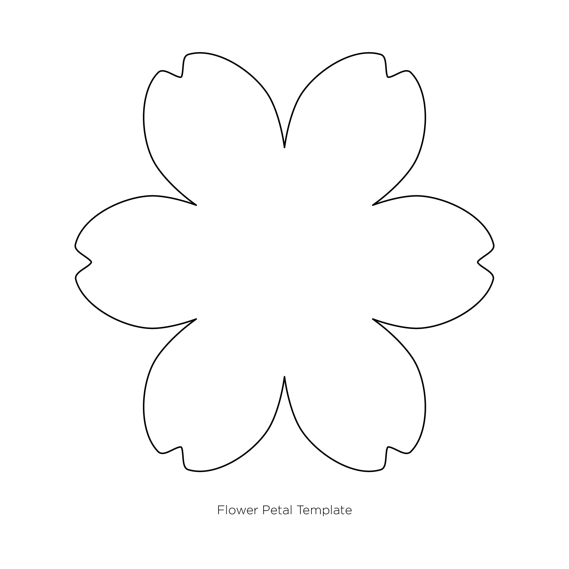 Printable Flower Petal Template