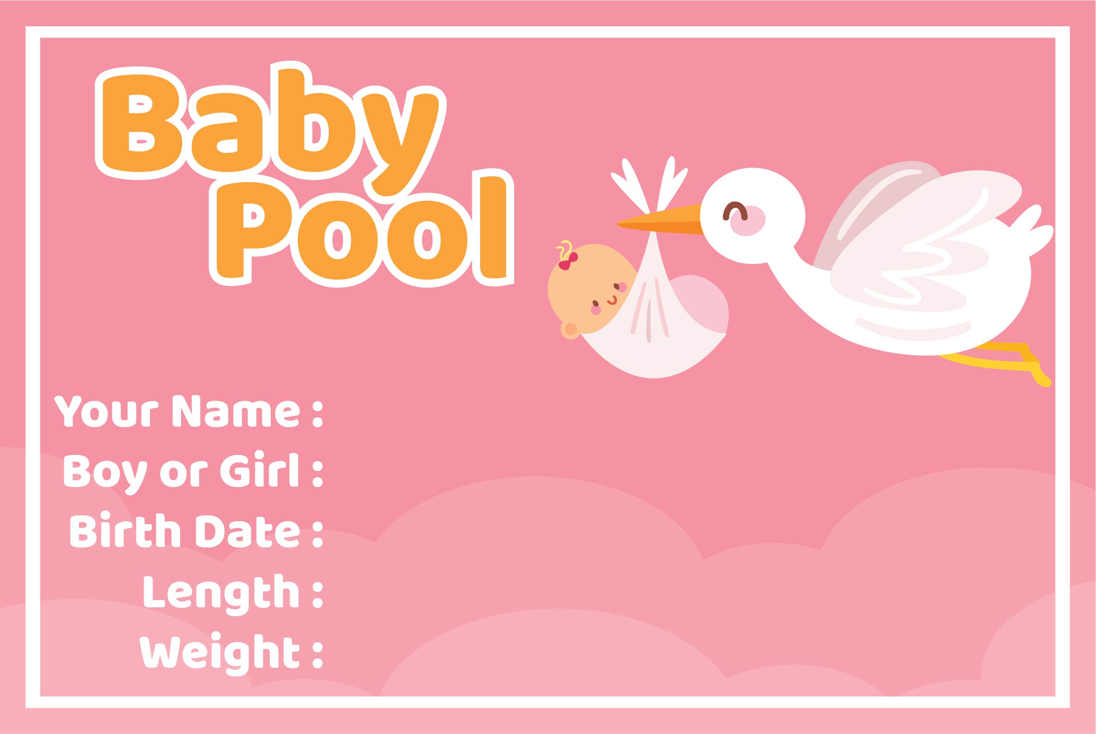 Printable Office Baby Pool Template