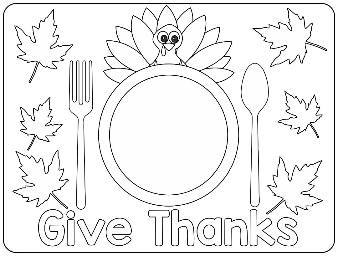 Thanksgiving Placemat Printables