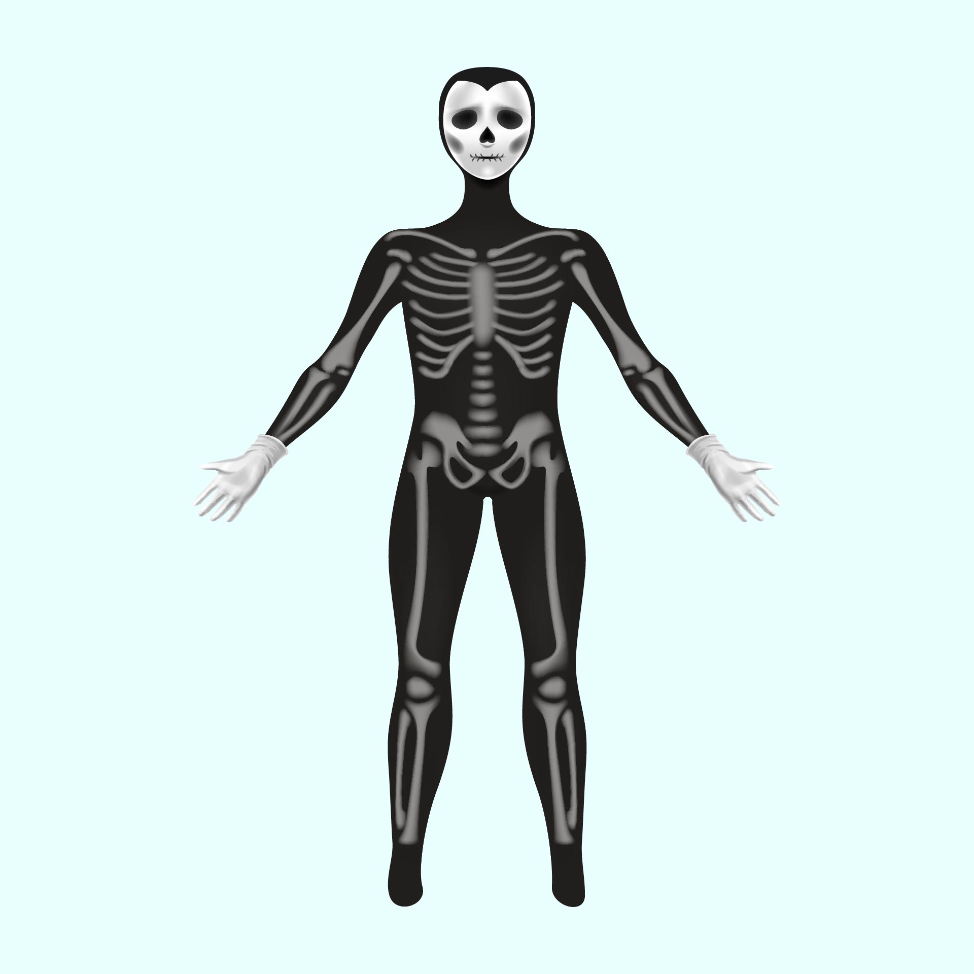 Skeleton Costume Template Printable