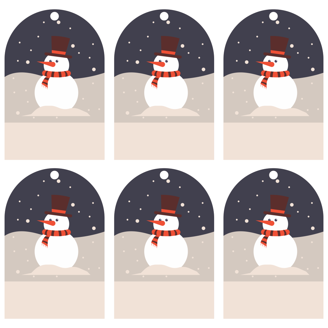 Snowman Gift Tags Printables