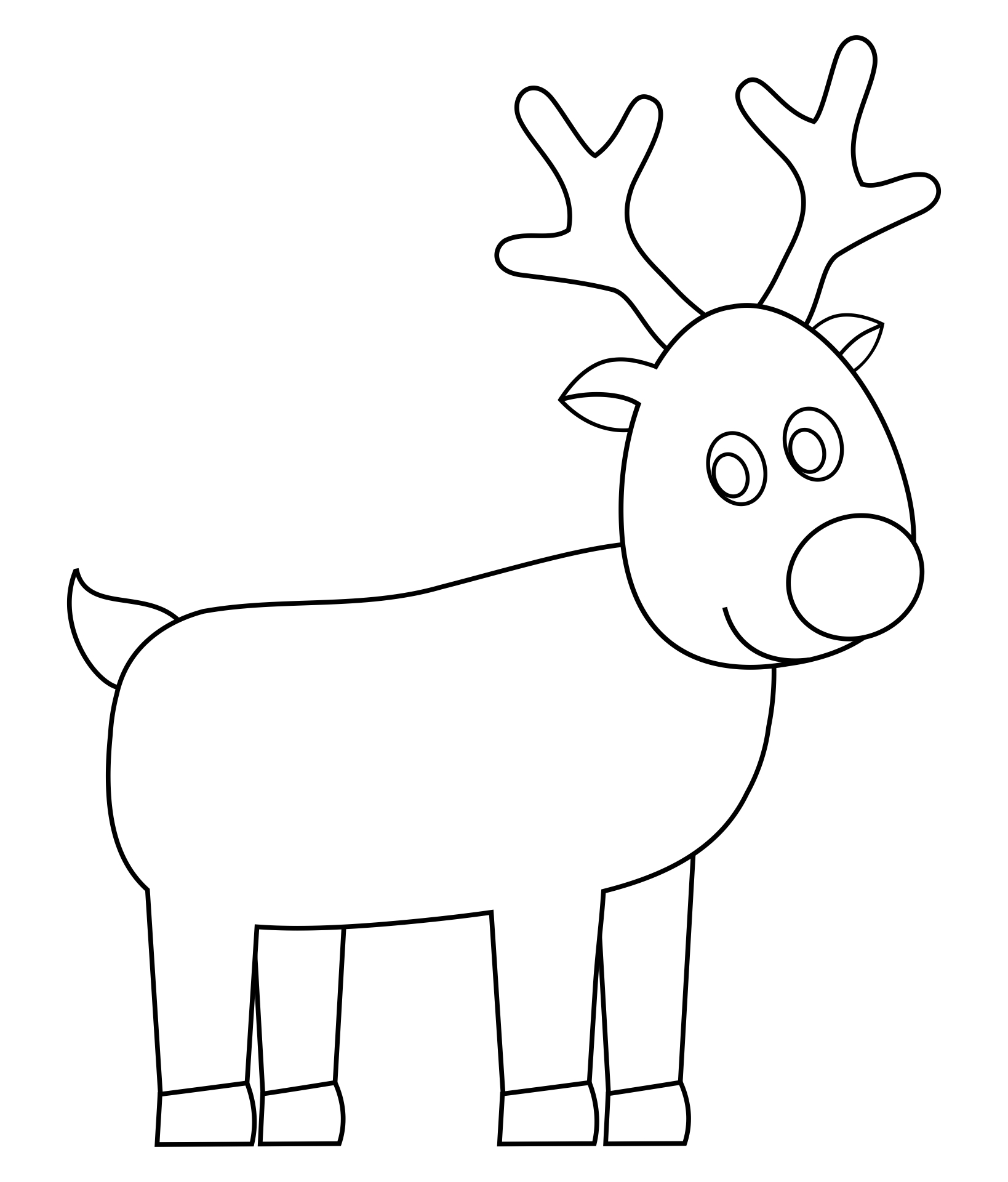 Reindeer Template Printable