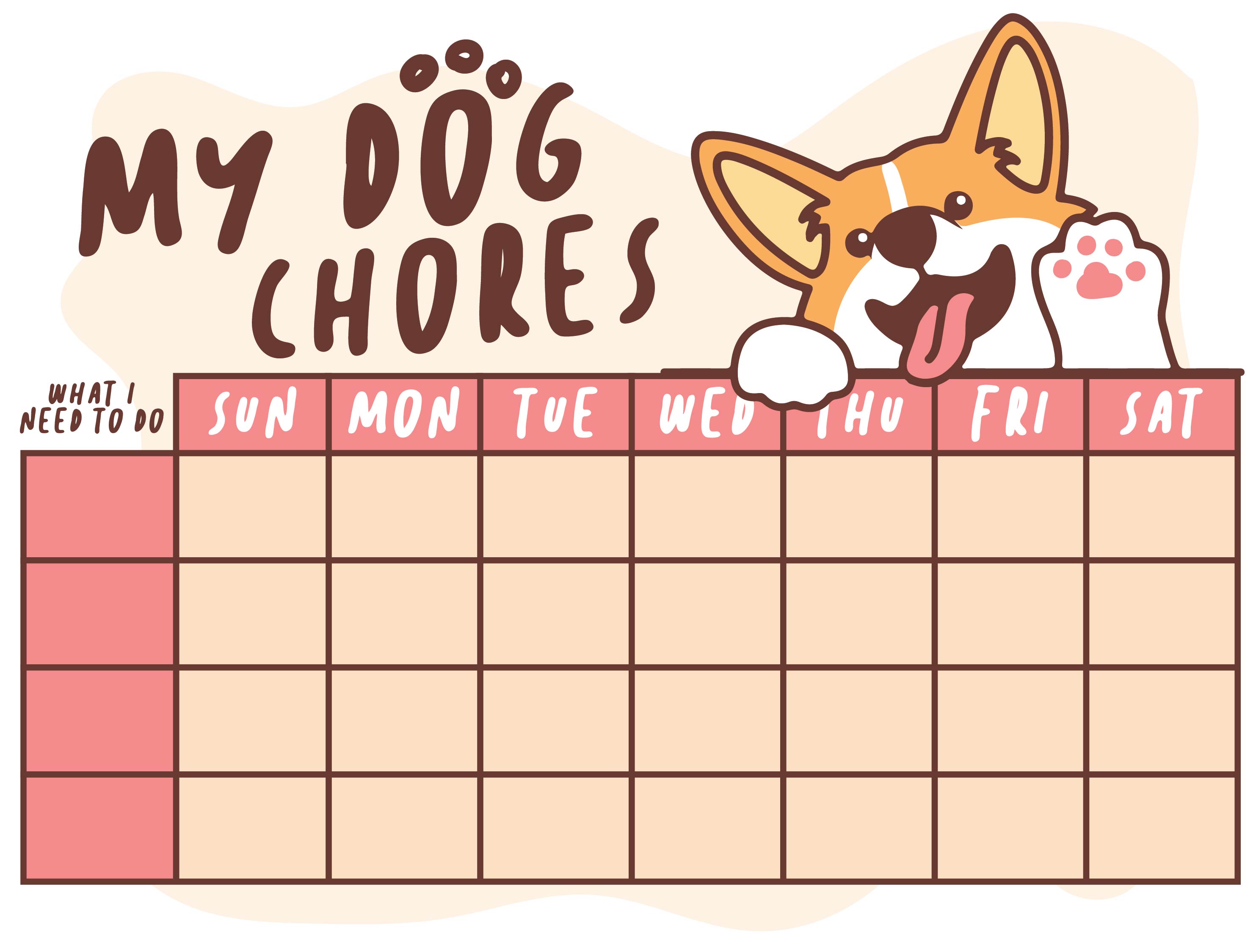 My Chore Chart Printable