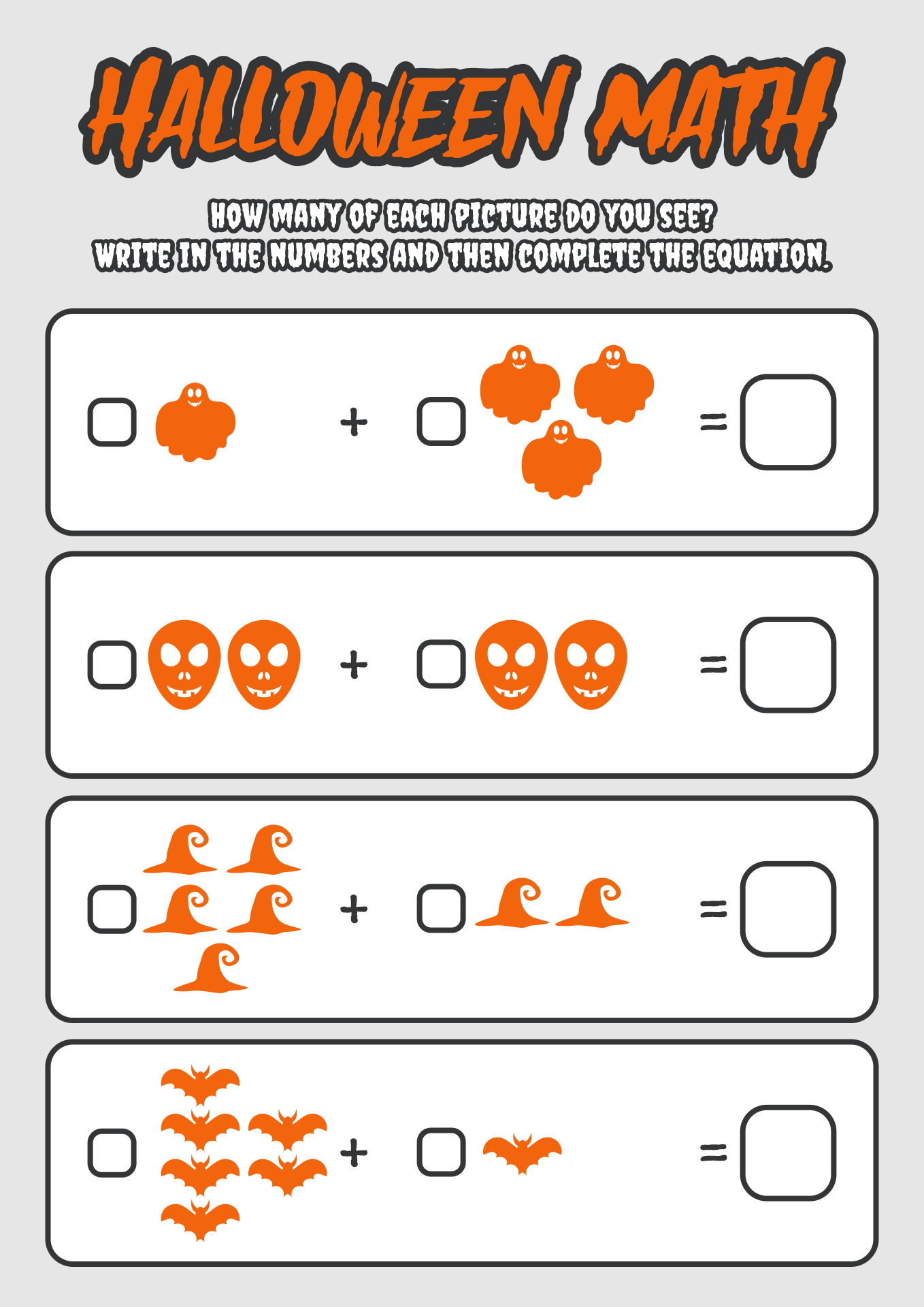 Halloween Preschool Math 15 Free PDF Printables Printablee