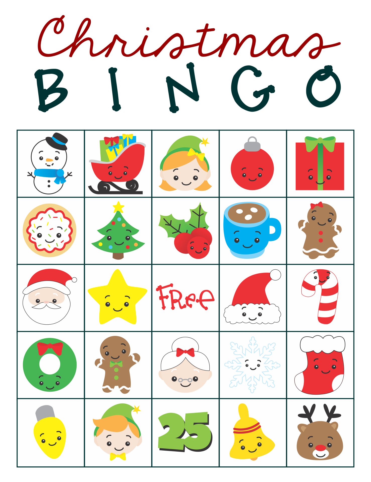 9 Best Free Printable Christmas Bingo Games Pdf For Free At Printablee