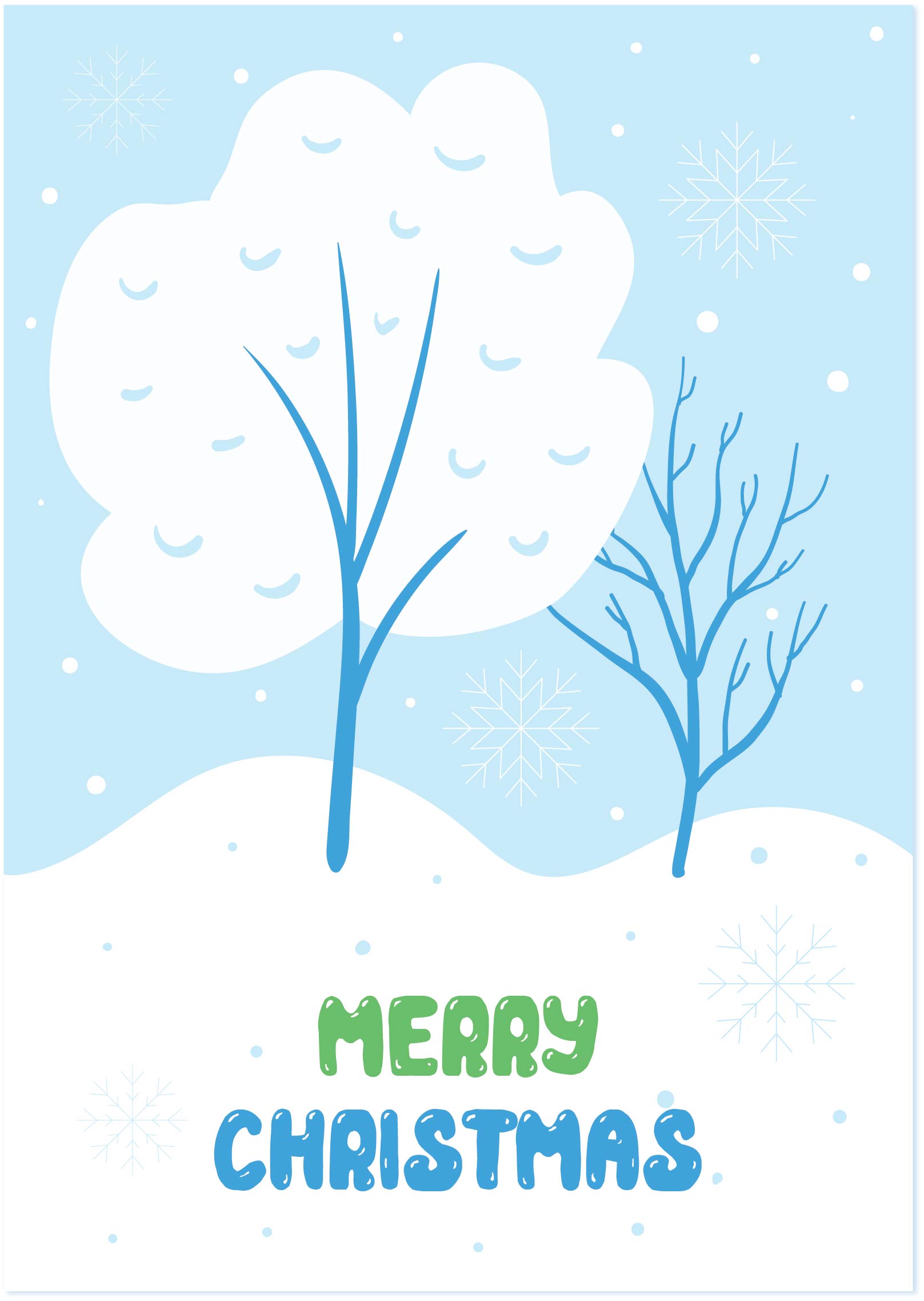 Printable Christmas Tree Card