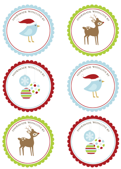 Printable Christmas Labels Round