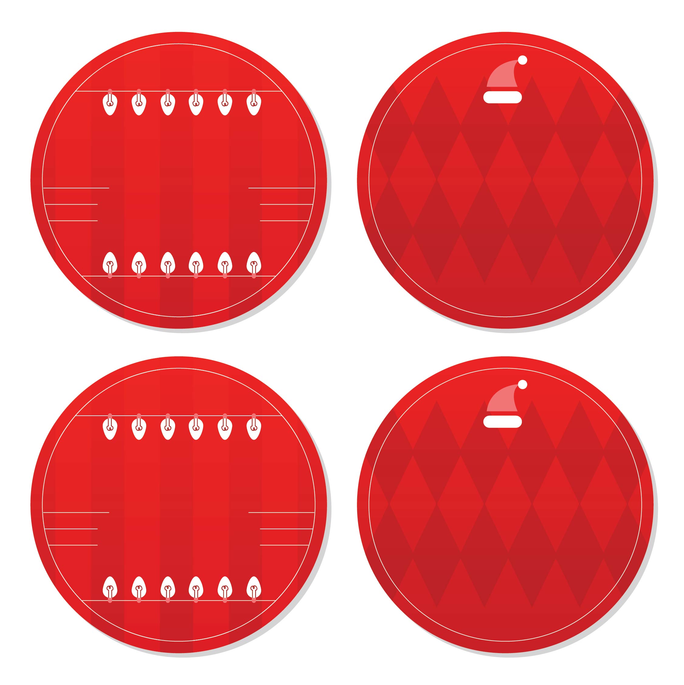 Printable Christmas Labels Round