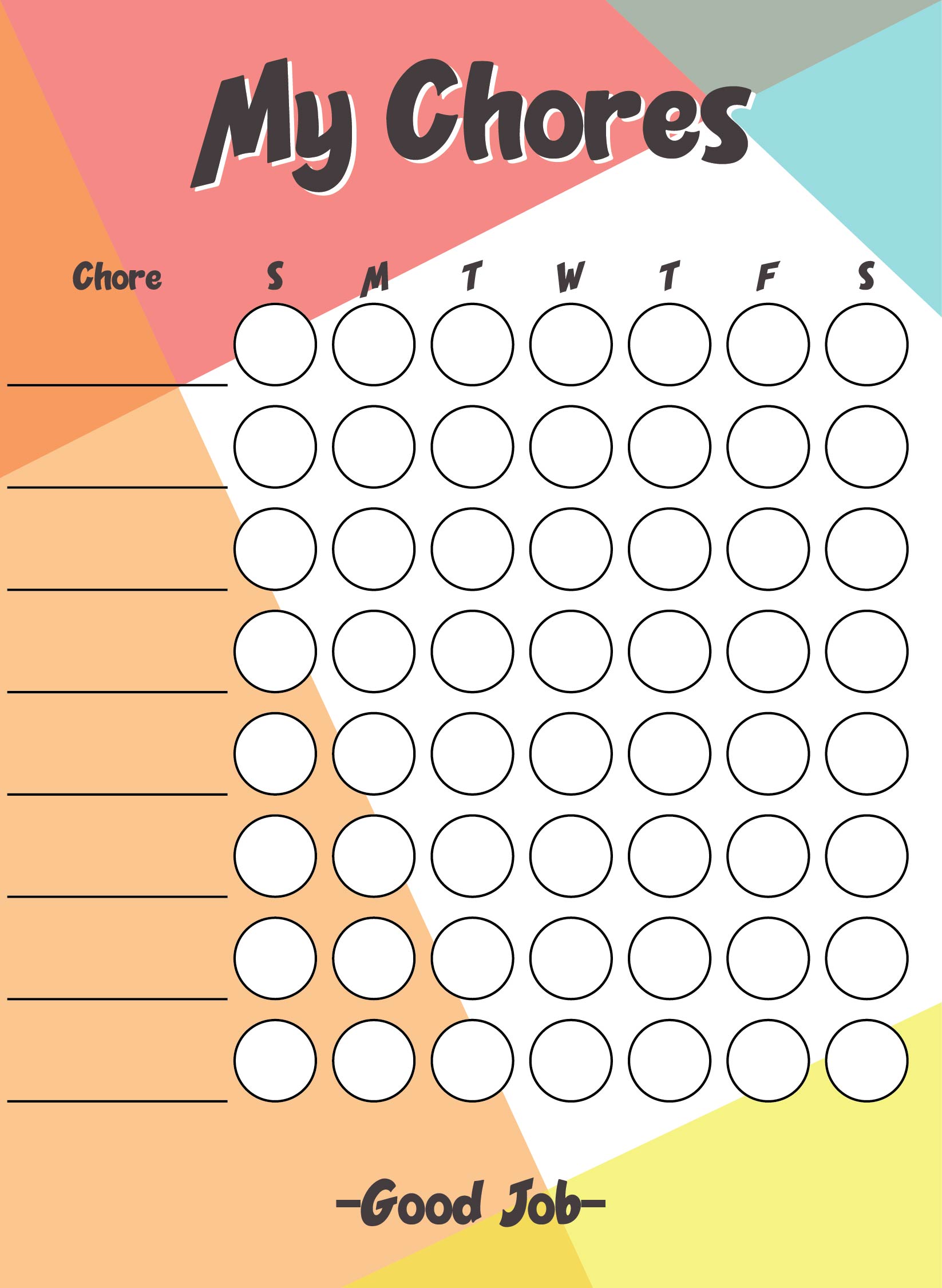 10 Best My Chore Chart Printable