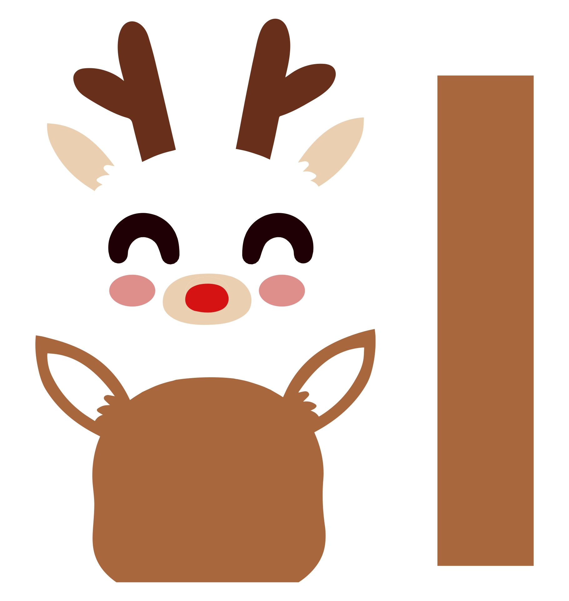 Free Printable Reindeer Face Template Printable Templates