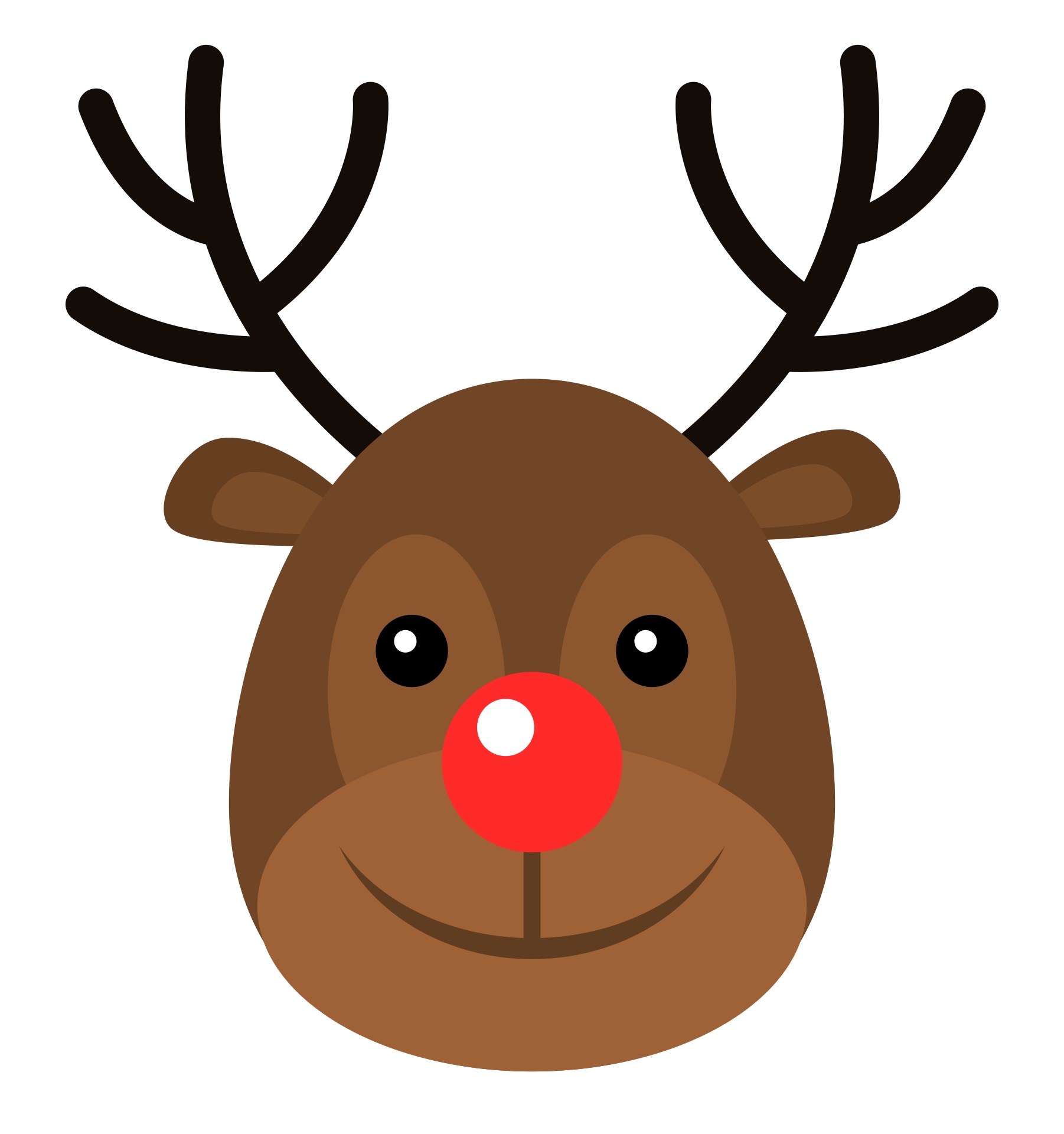 Free Printable Reindeer Face Template - Printable World Holiday