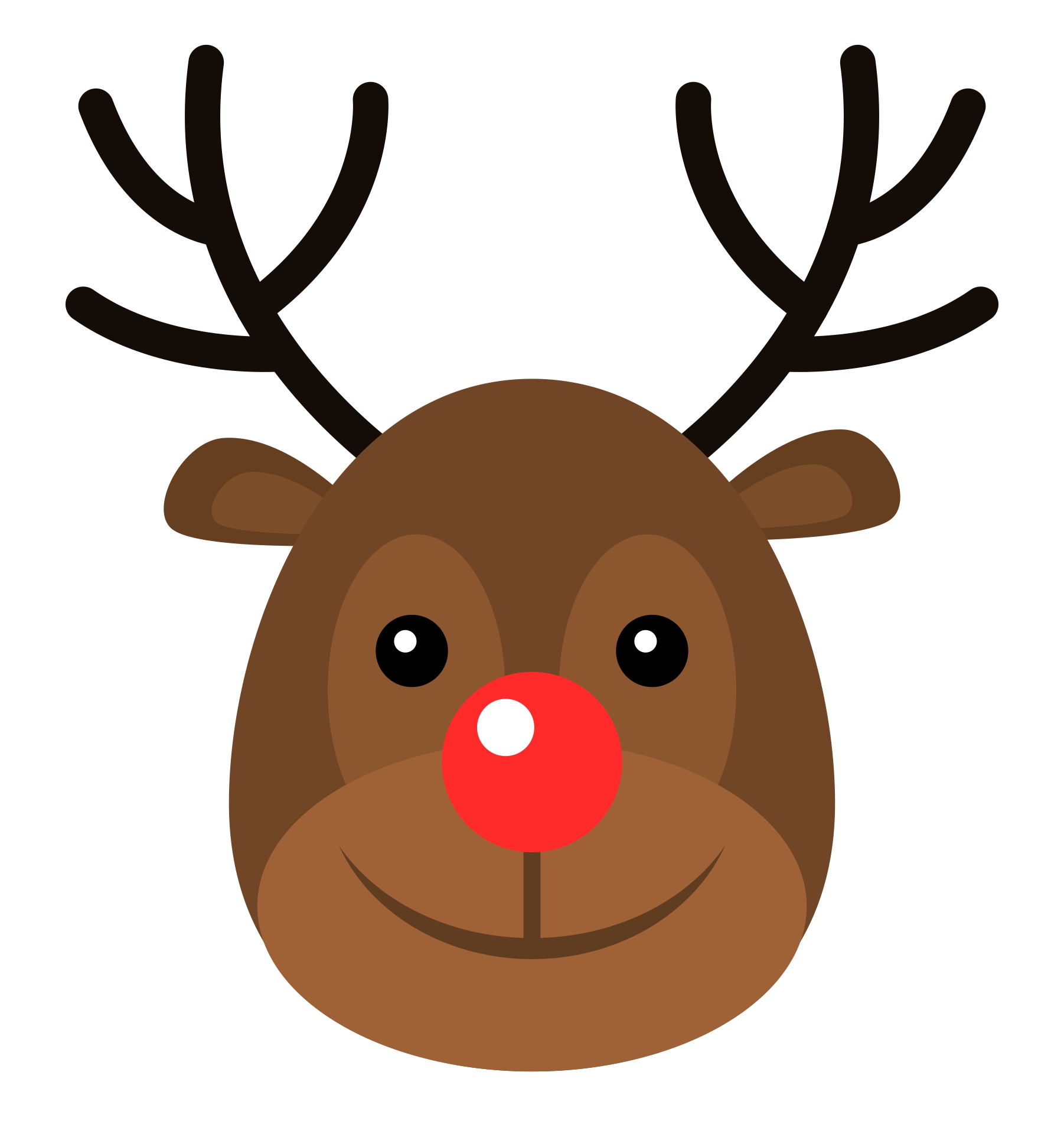 Reindeer Clipart Face Reindeer Ears Cartoon Related Keywords 