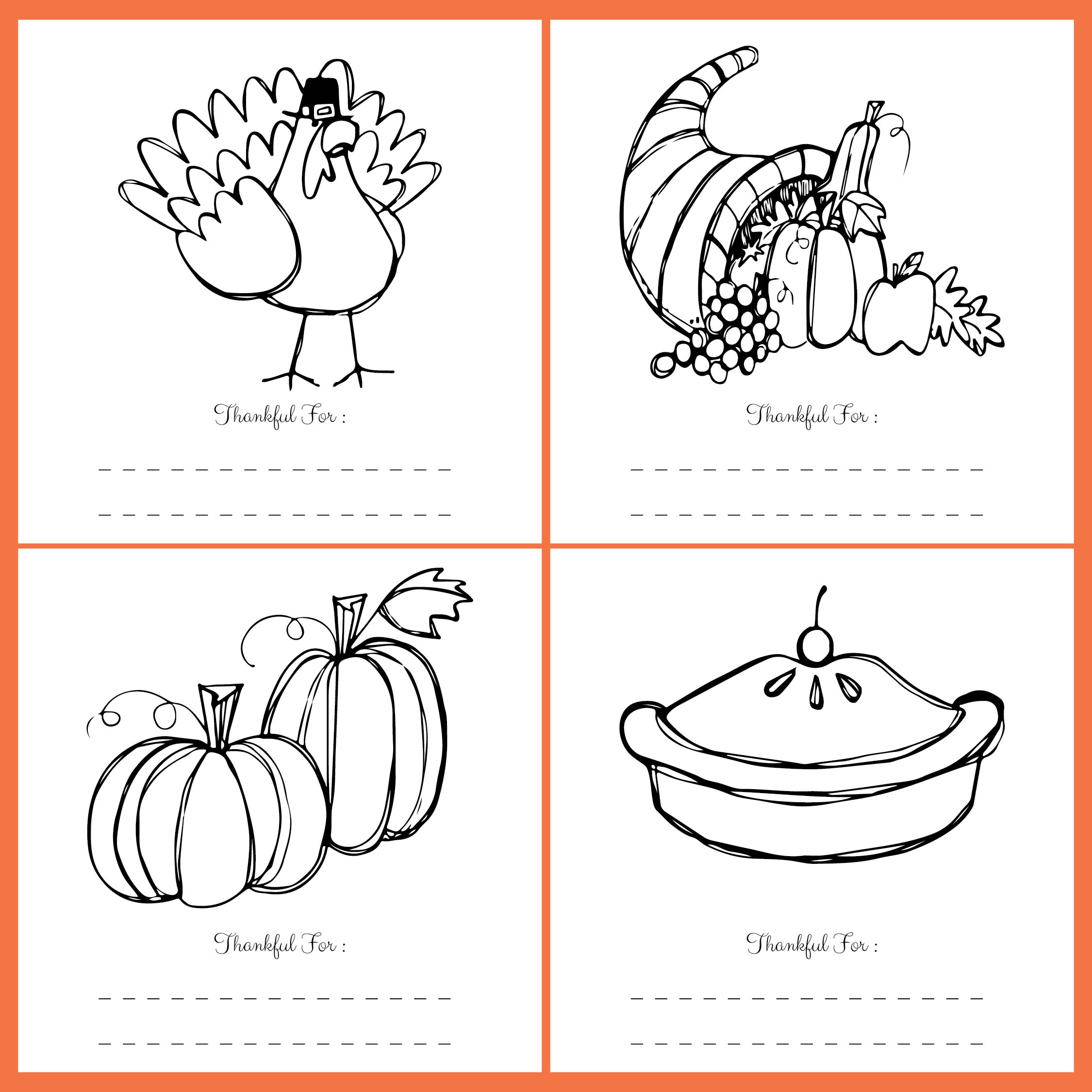 Printable Thanksgiving Activity Sheets