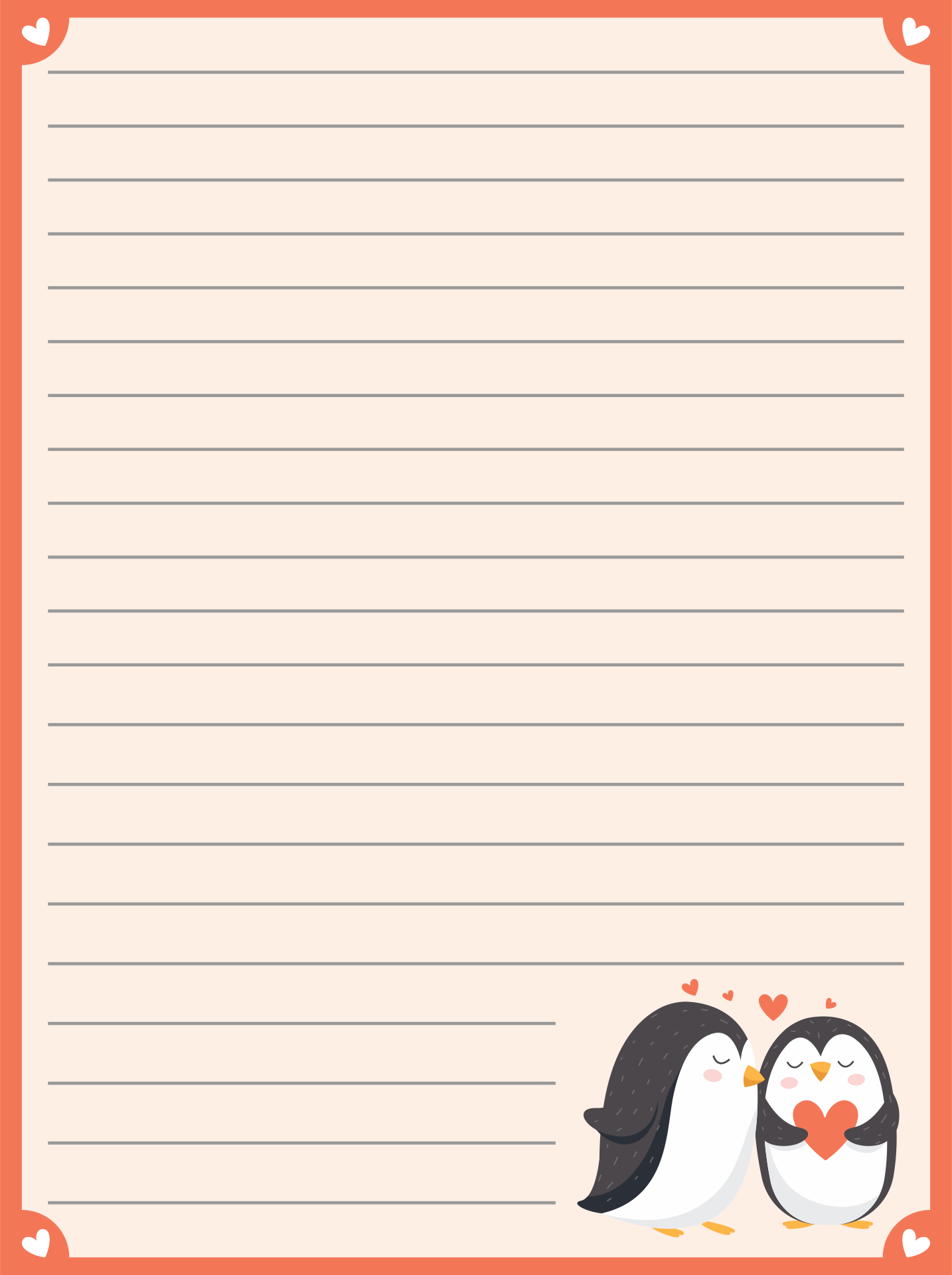 Love Letter Paper Template