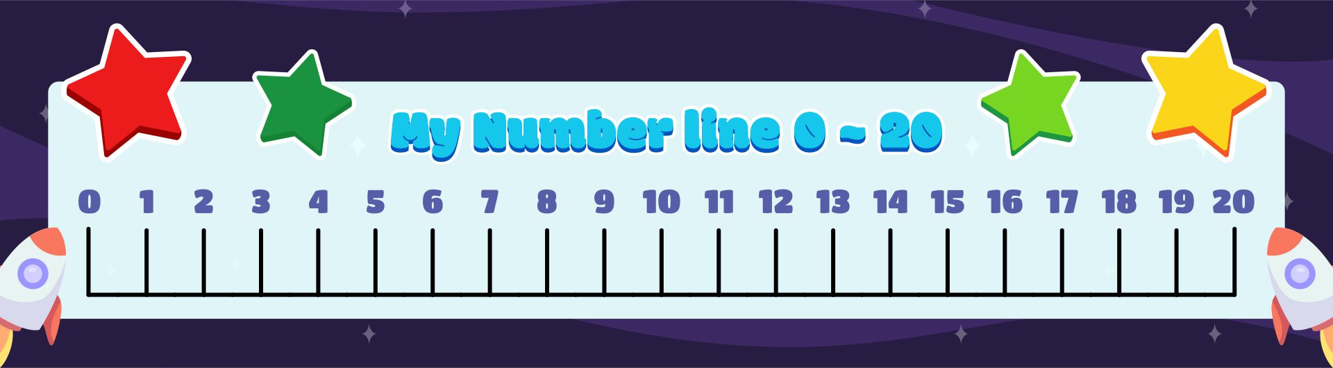 Math Number Line to 20