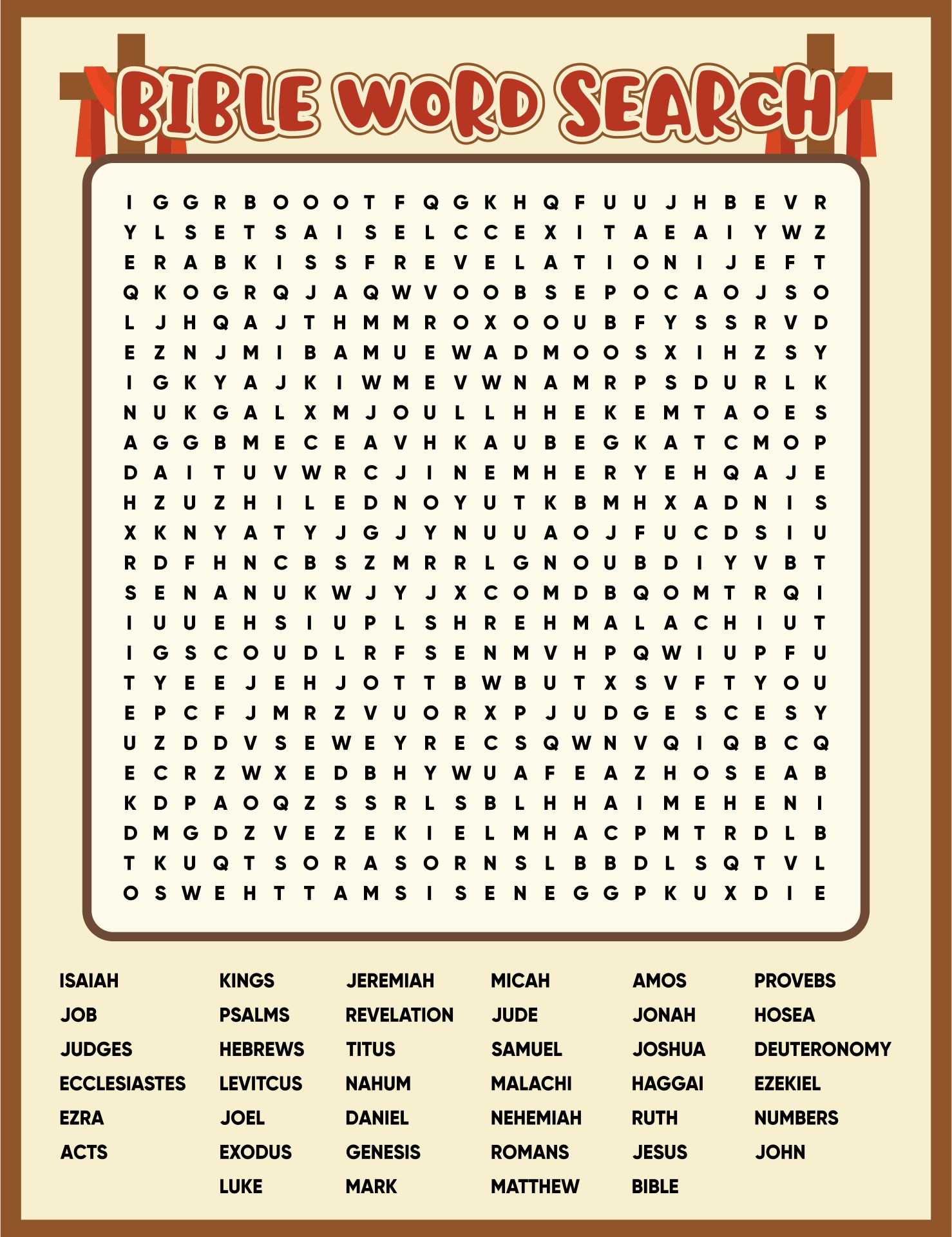 Word Searches Printable Bible