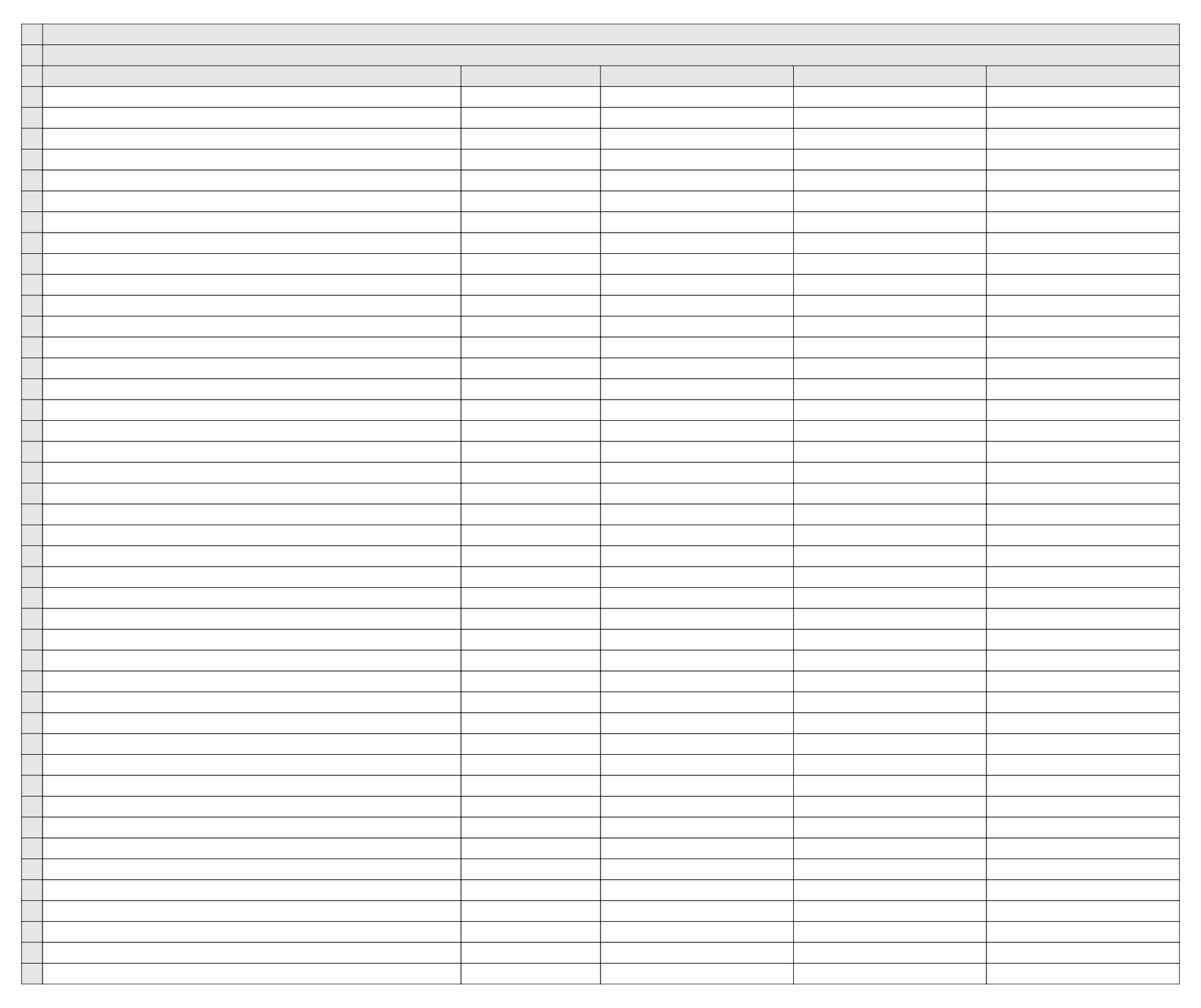 Free Blank Excel Spreadsheet Templates