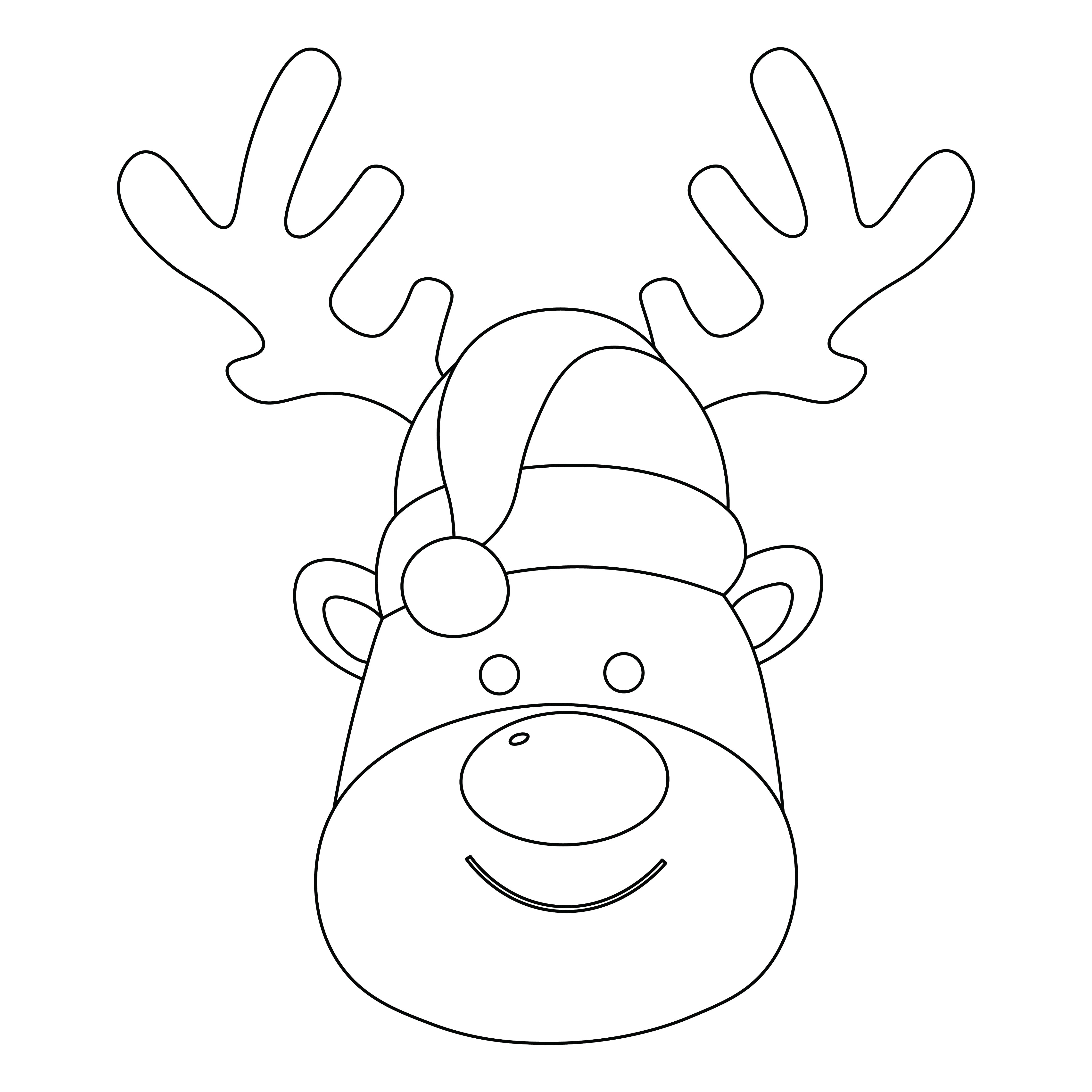 Free Printable Reindeer Face Template Free Printable Templates