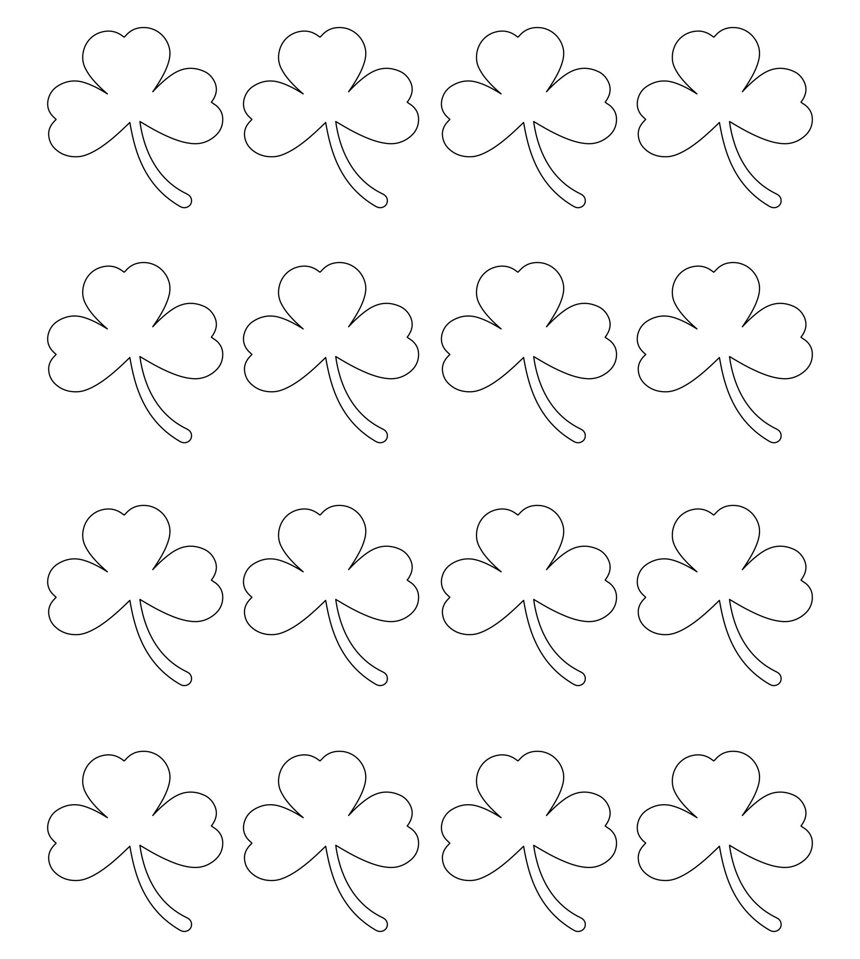 Large Printable Shamrock Pattern