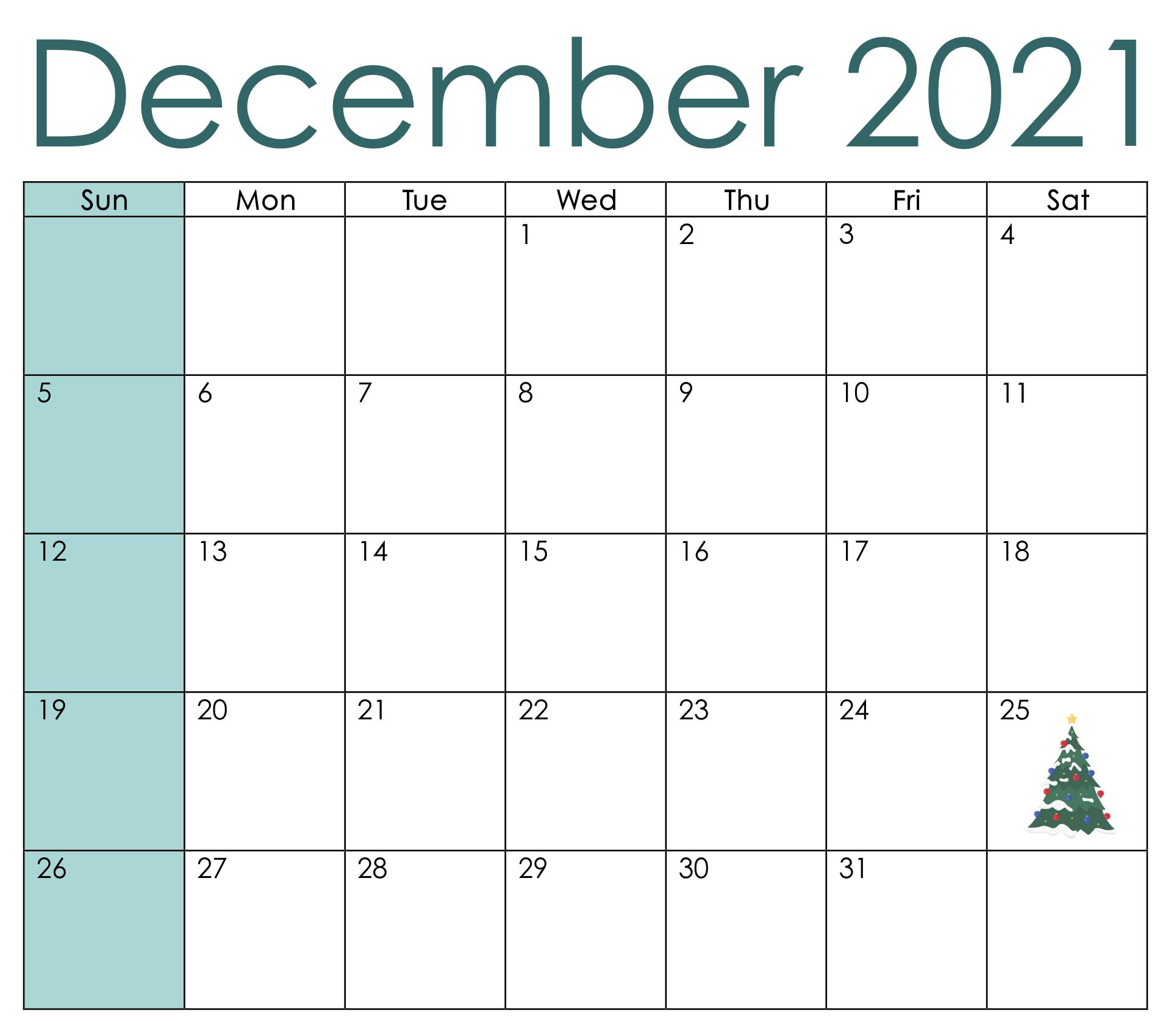 10 Best Printable December Calendar Numbers