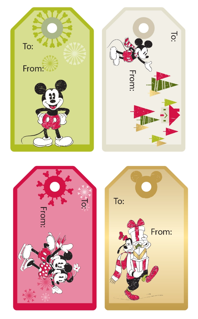 Disney Christmas Printable Gift Tags