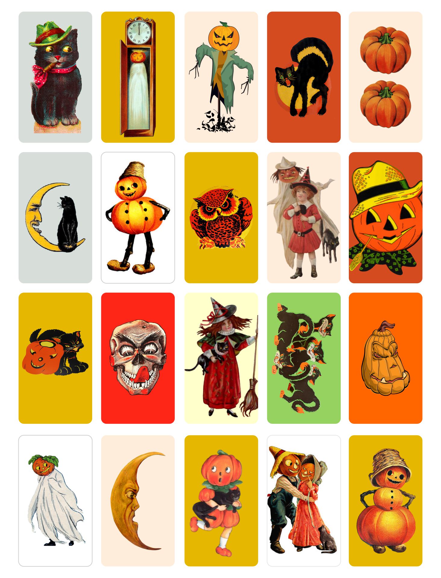 Domino Collage Sheets Halloween