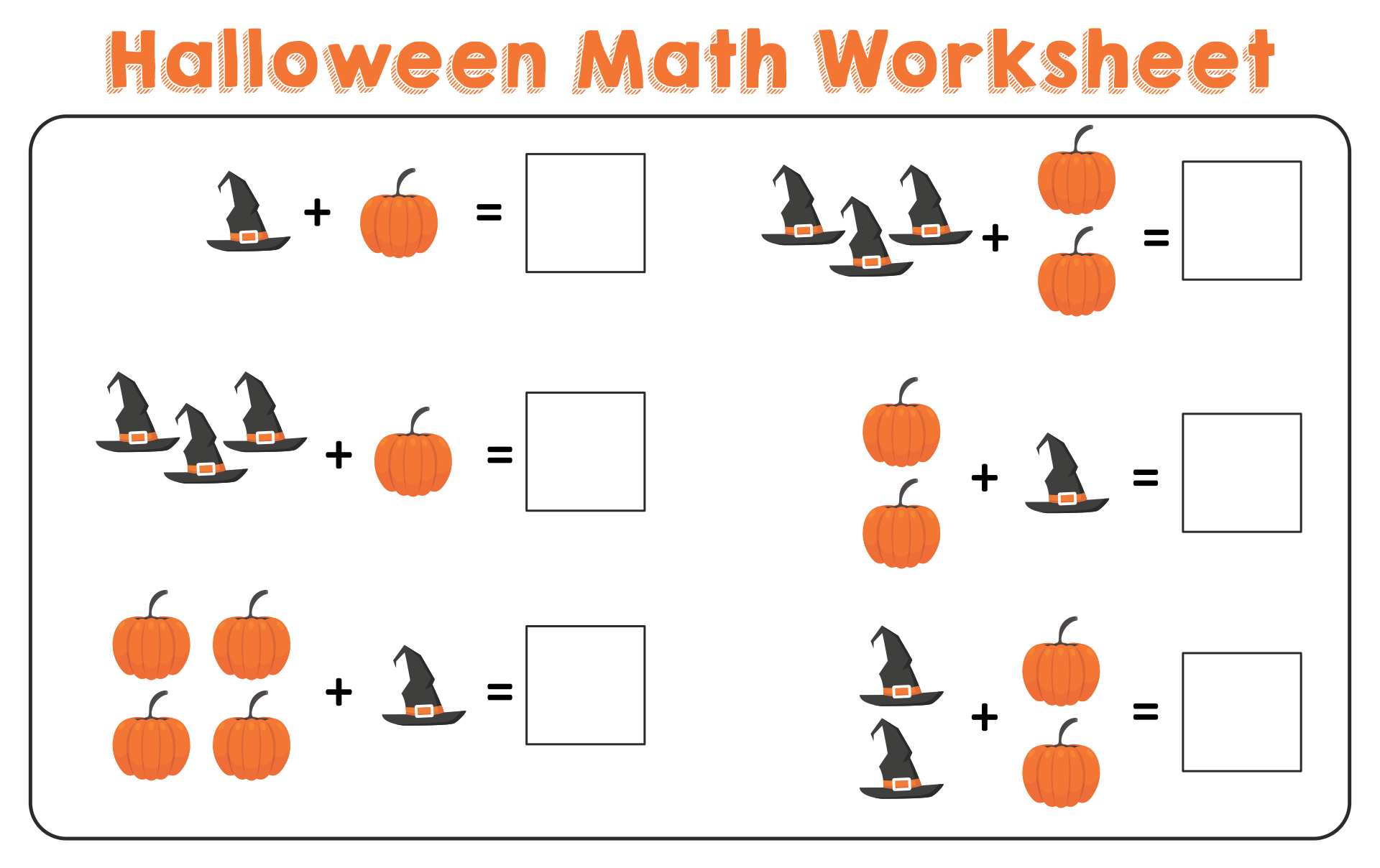 Halloween Math Printables