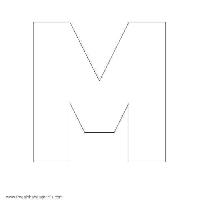 6 Best Images of Block Letter M Stencil Printable - Letter M Stencil ...