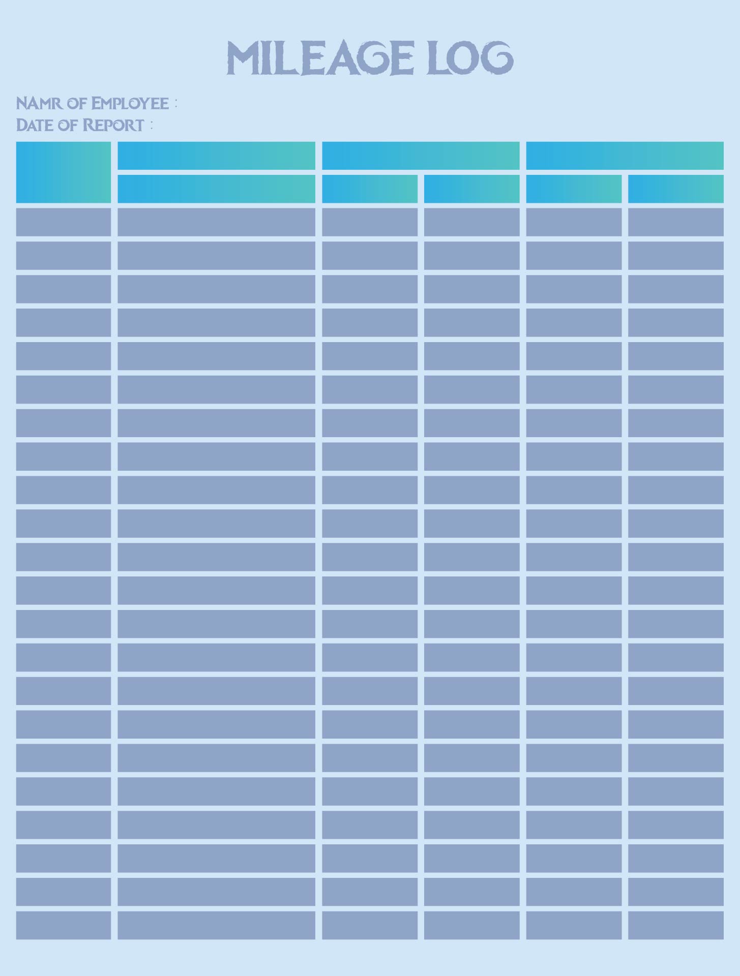 Mileage Log Sheet Template 10 Free PDF Printables Printablee