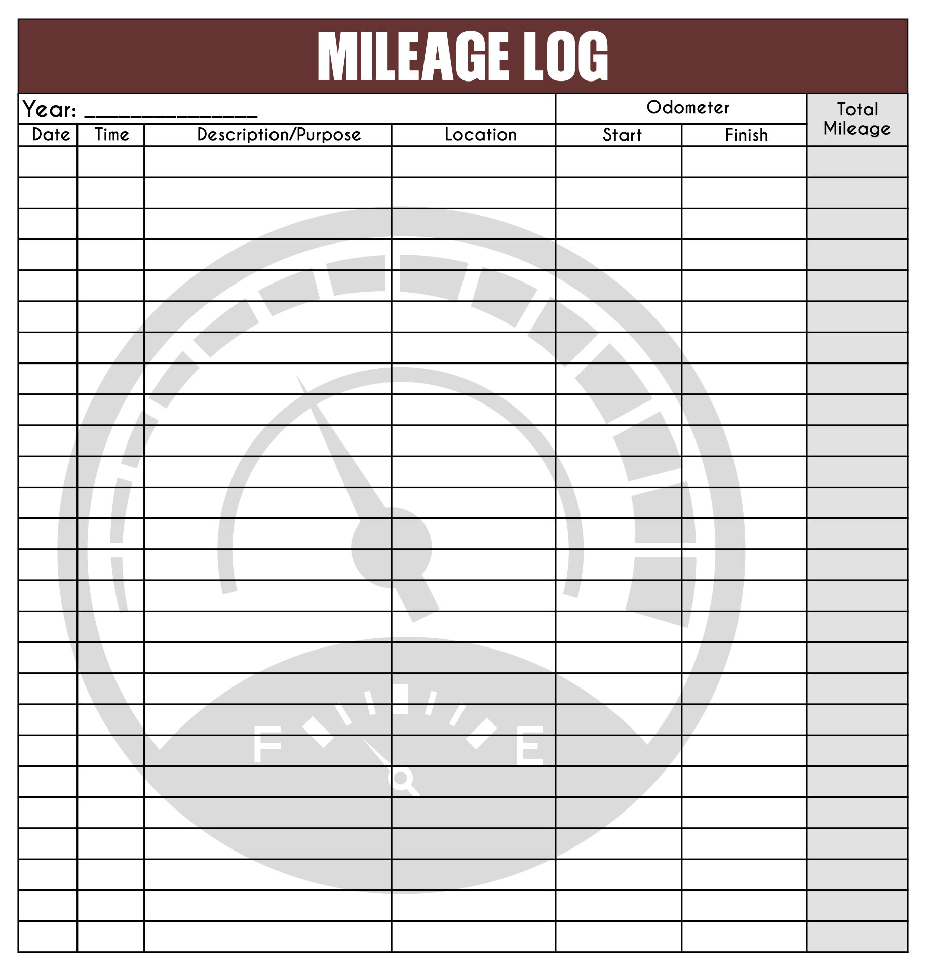 Mileage Logs Printable Printable Free Templates mileage-logs-printable-printable-free-templates