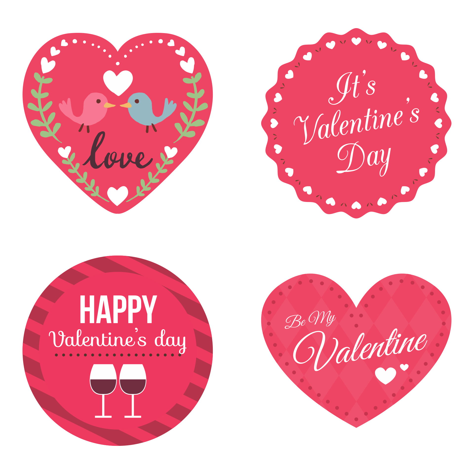 Heart Valentine Labels 10 Free PDF Printables Printablee