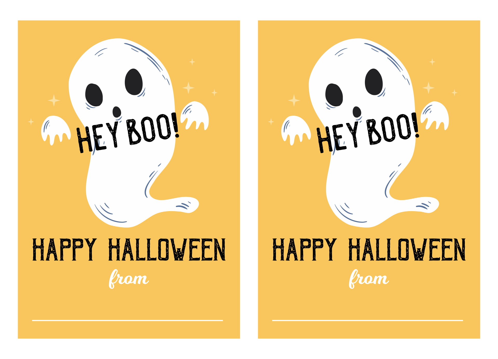 Printable Letters for Halloween Boo