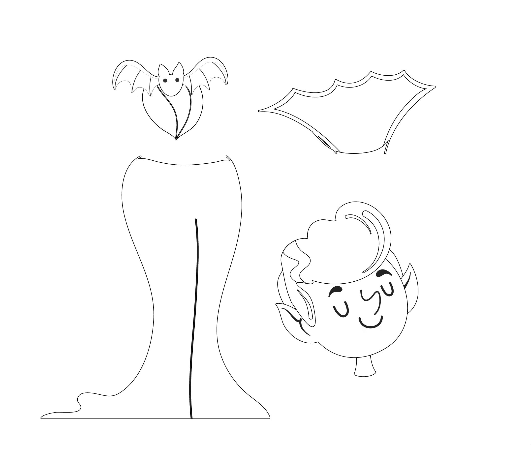 Halloween Coloring Pages Cut Outs