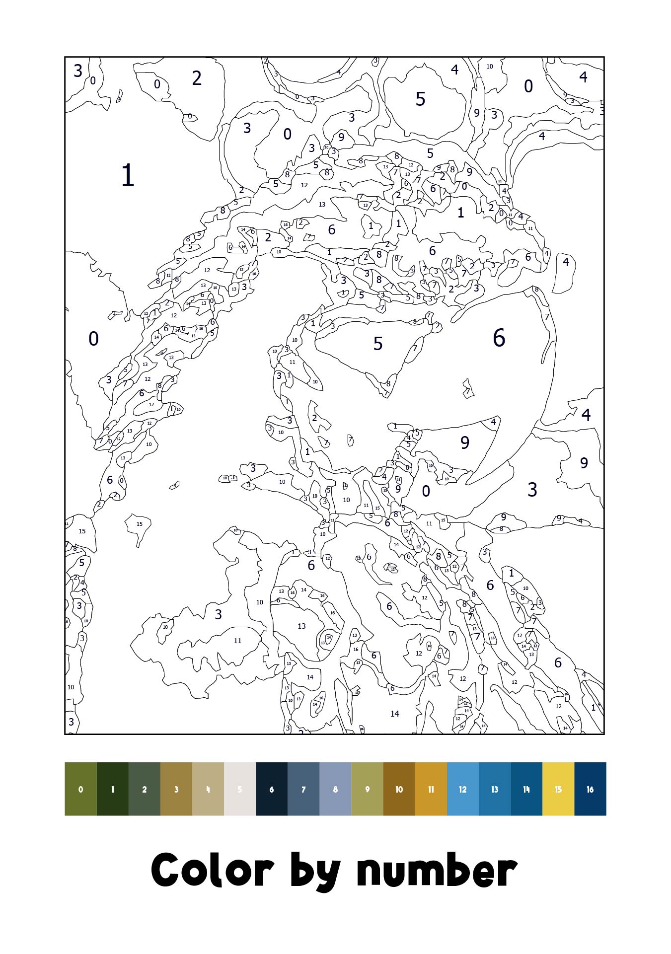 MindWare Color by Number Coloring Pages
