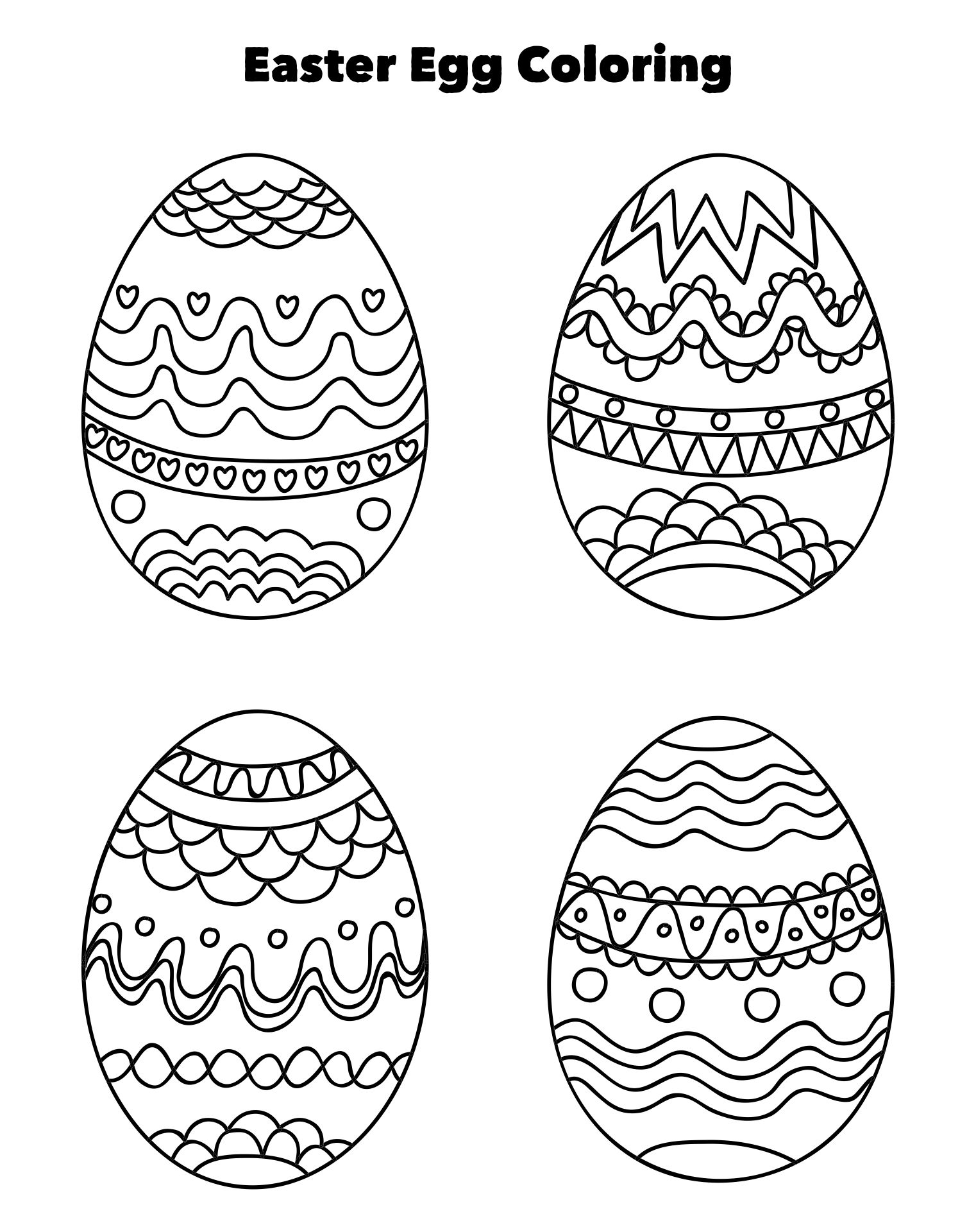 Preschool Easter Egg Worksheet