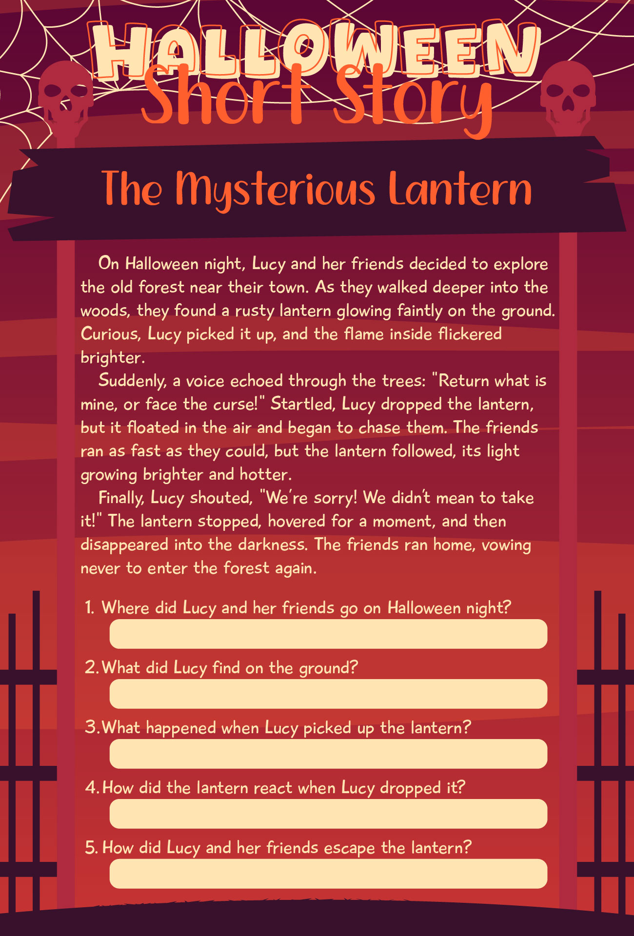 15 Best Printable Halloween Stories Printablee
