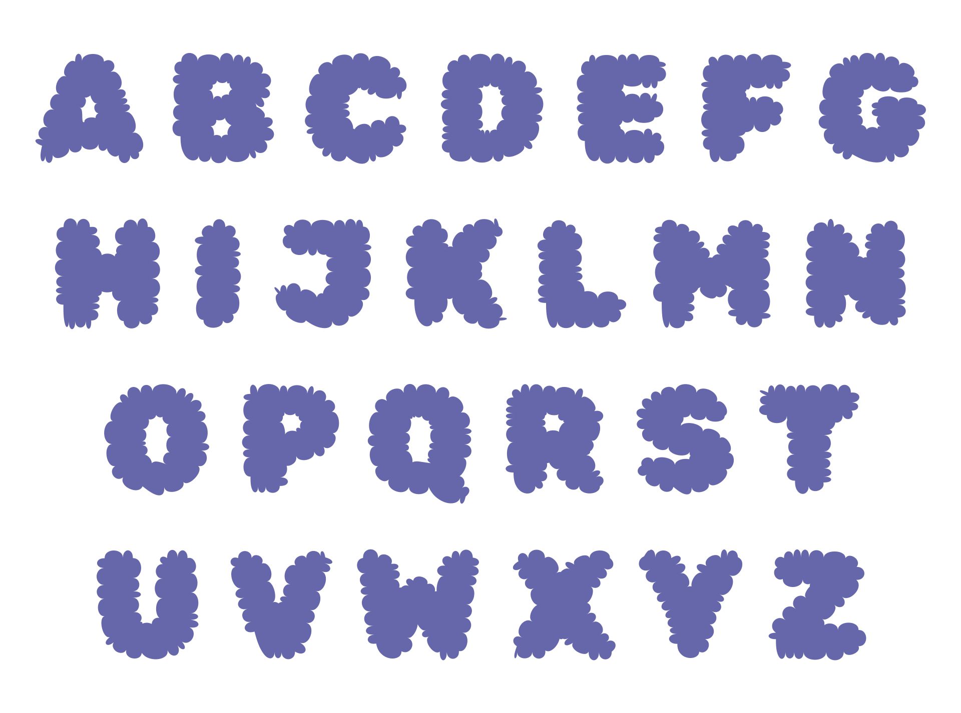Printable Names in Bubble Letters