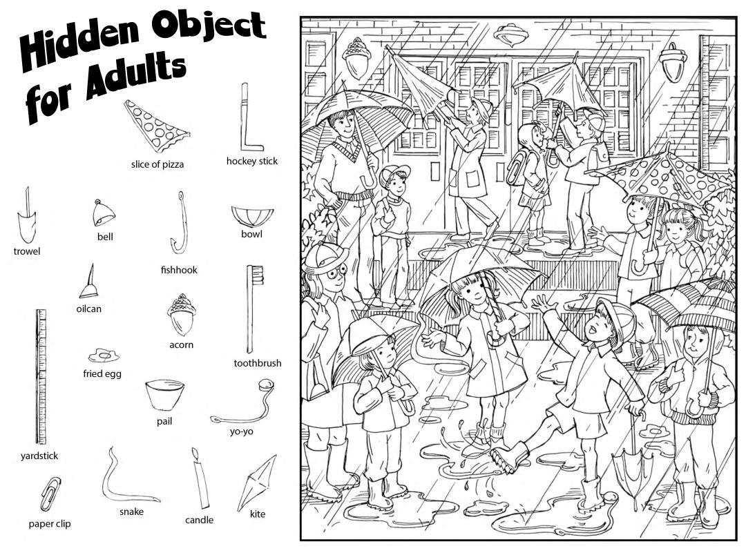 Adult Hidden Object Printable Worksheets