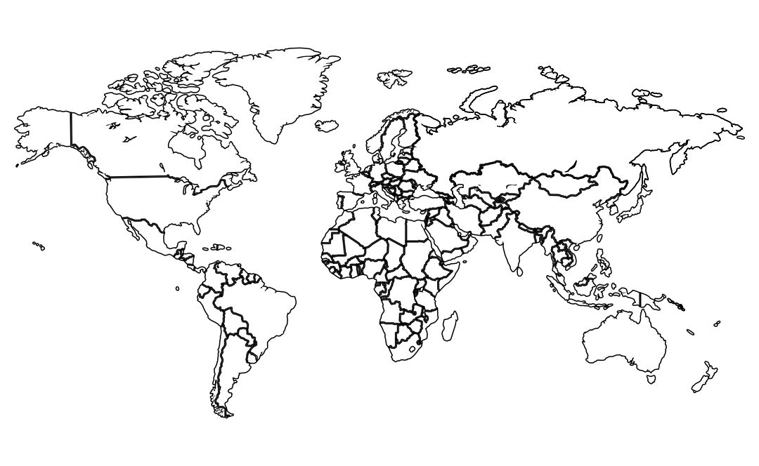 4 Best Images of Simple World Map Printable - Simple World Map with ...