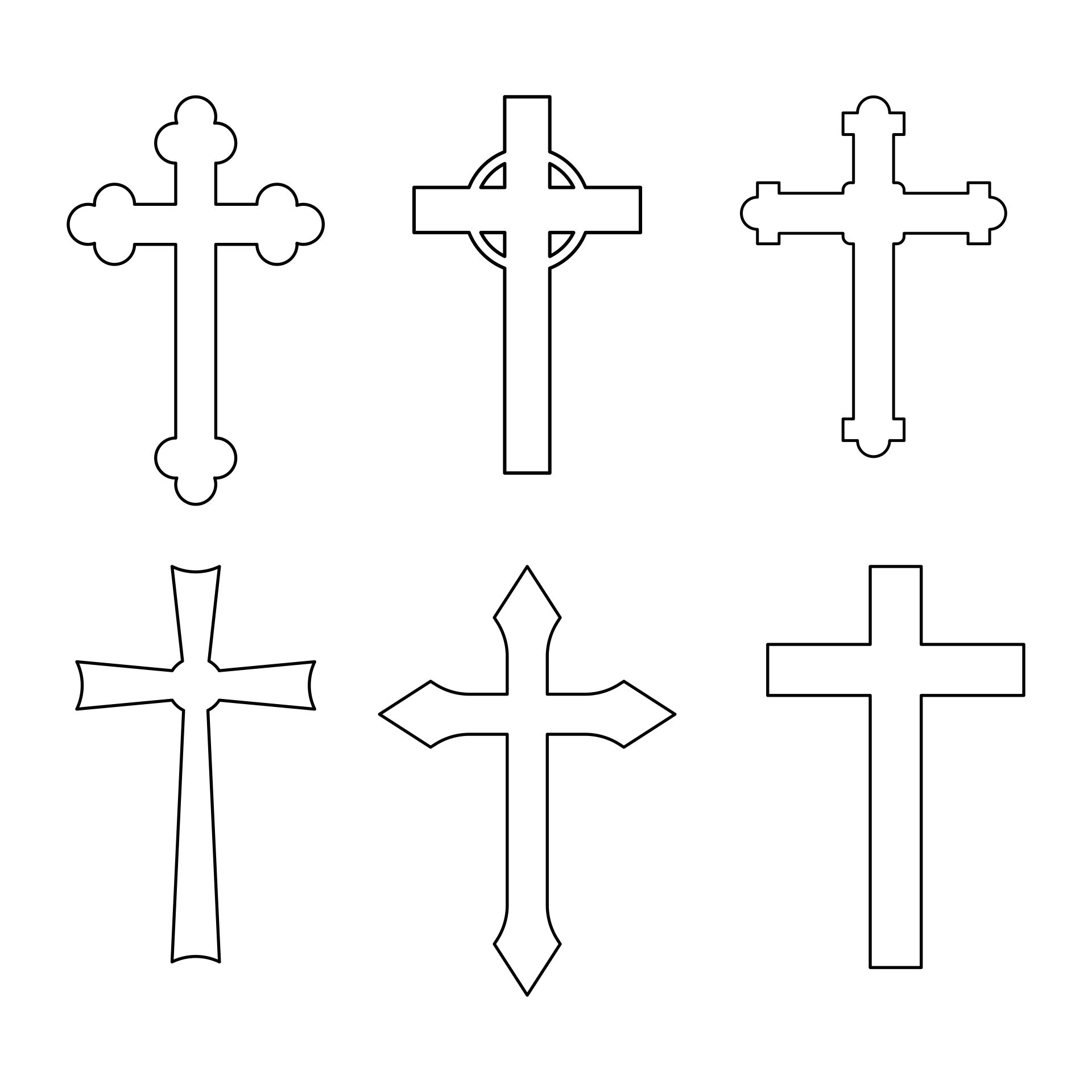 Cross Template Printable Pattern