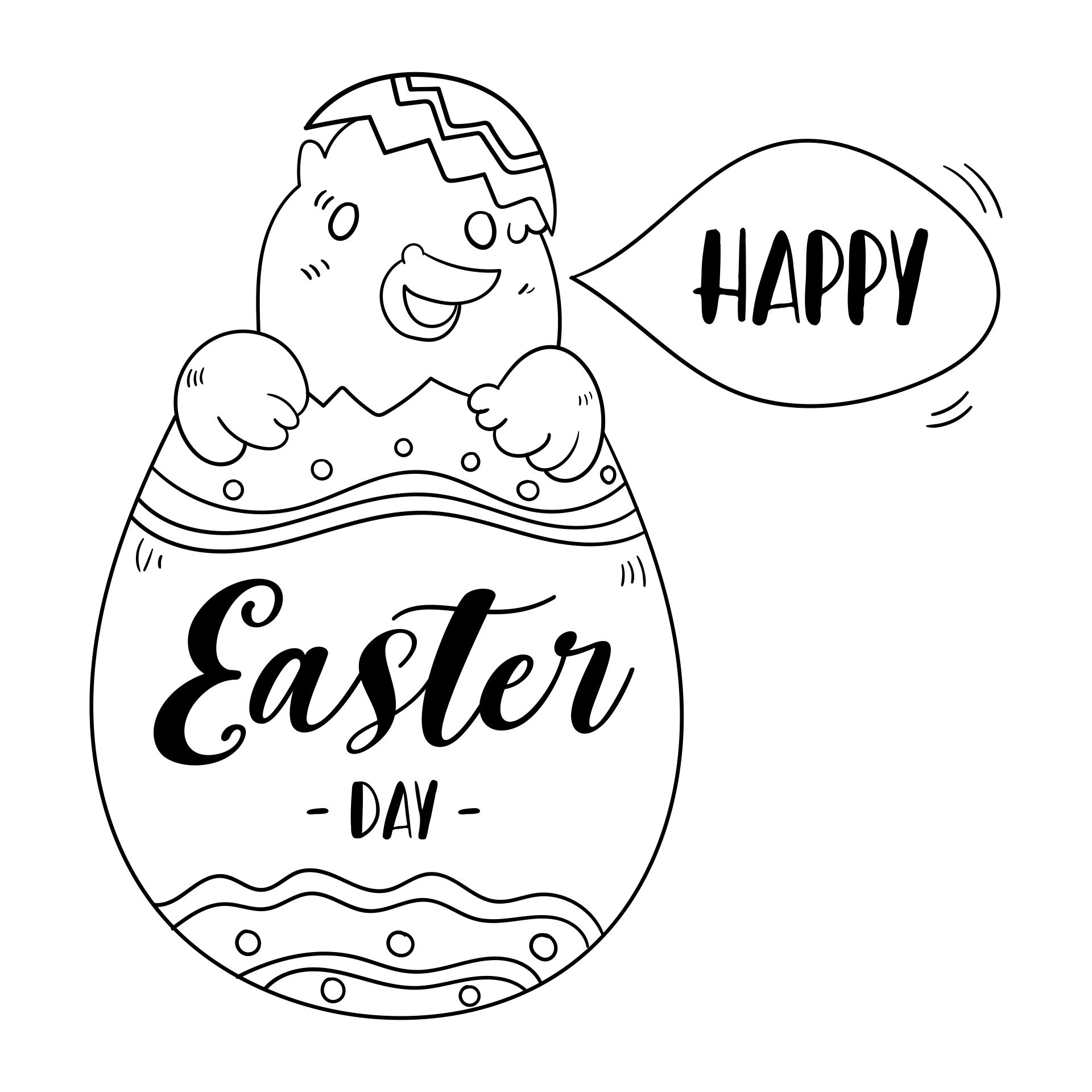 Easter Chicks Coloring Pages