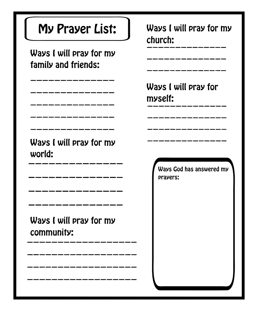 Prayer Journal Printables