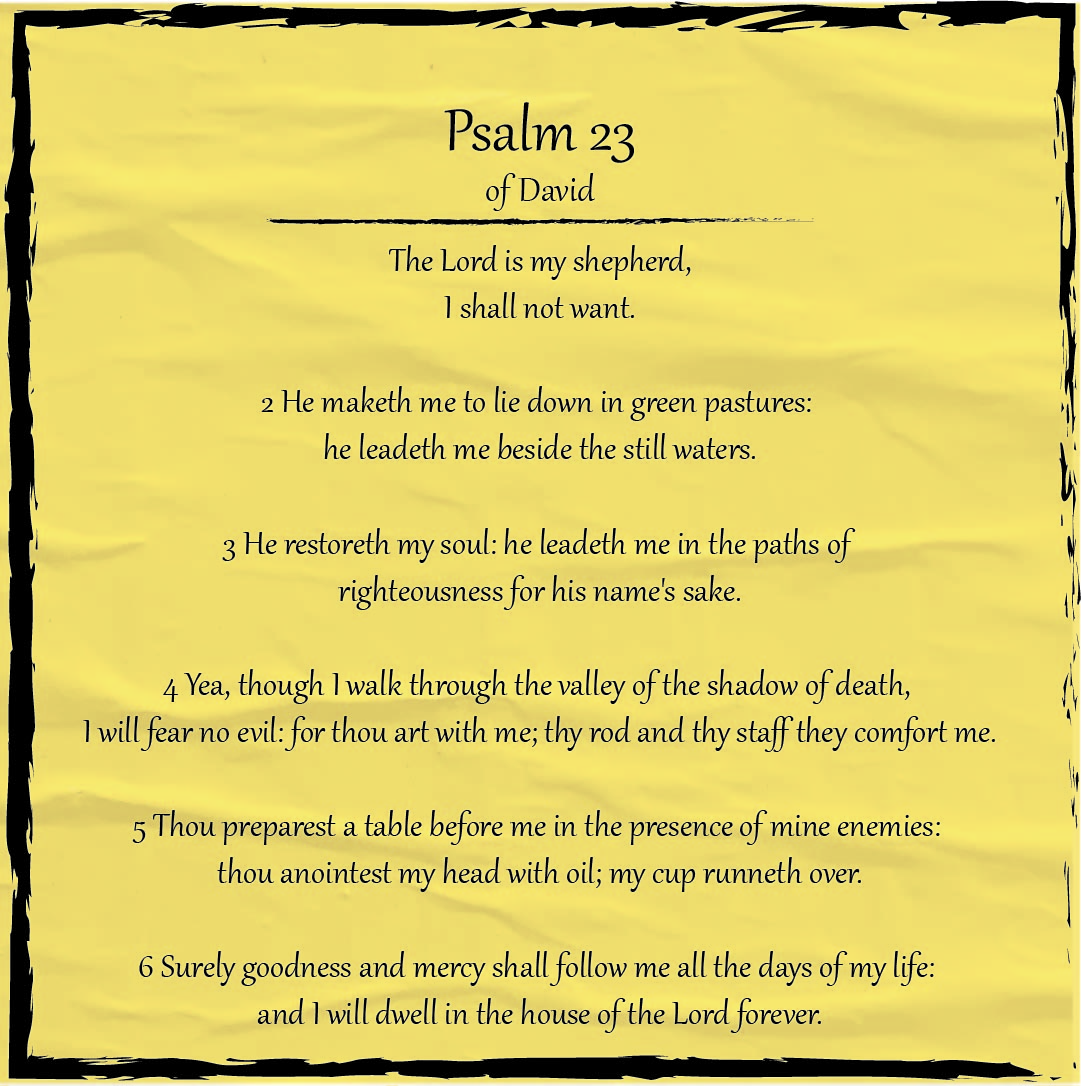 Printable 23rd Psalm Printable Word Searches