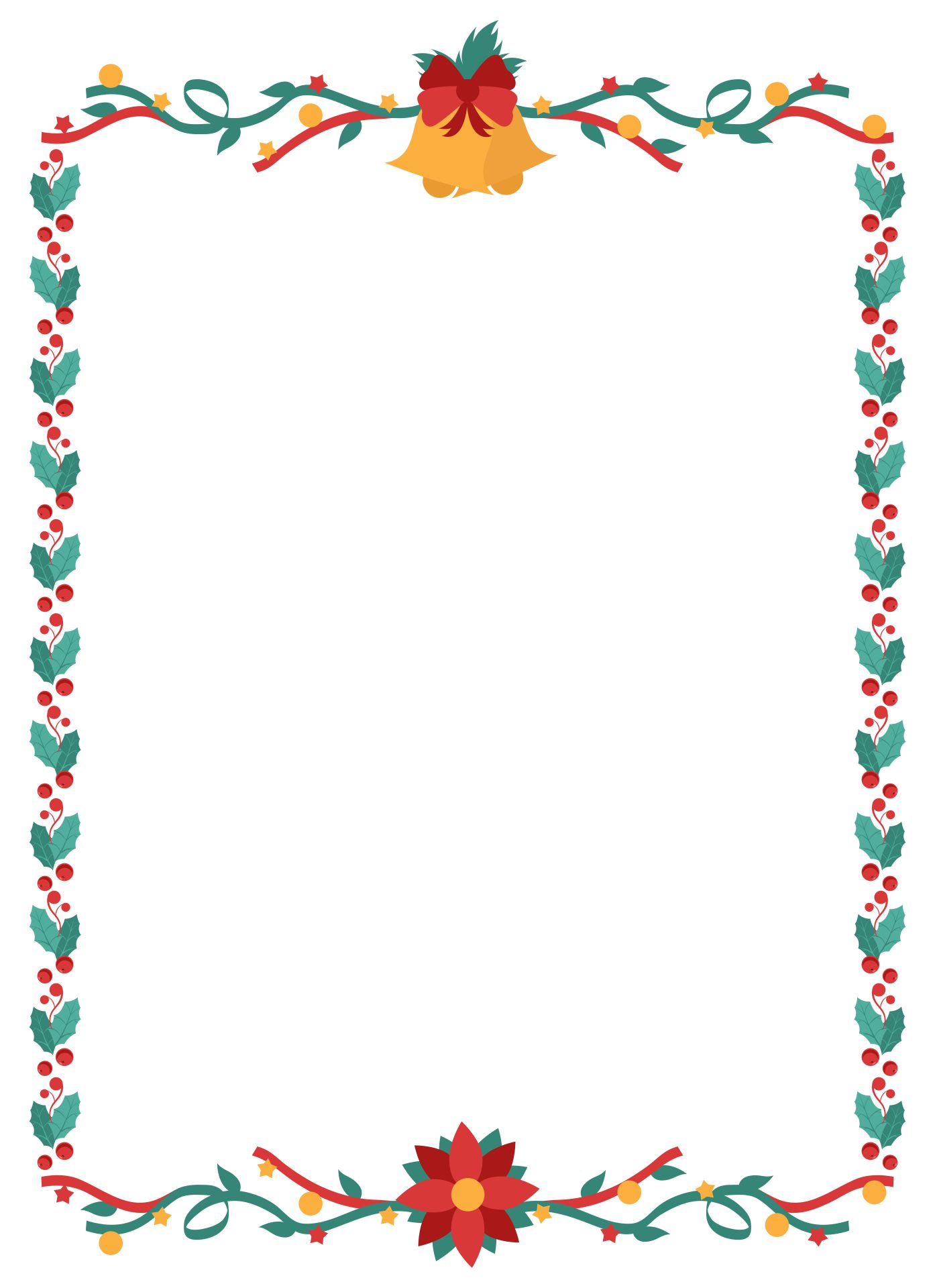  Printable Christmas Stationary Borders