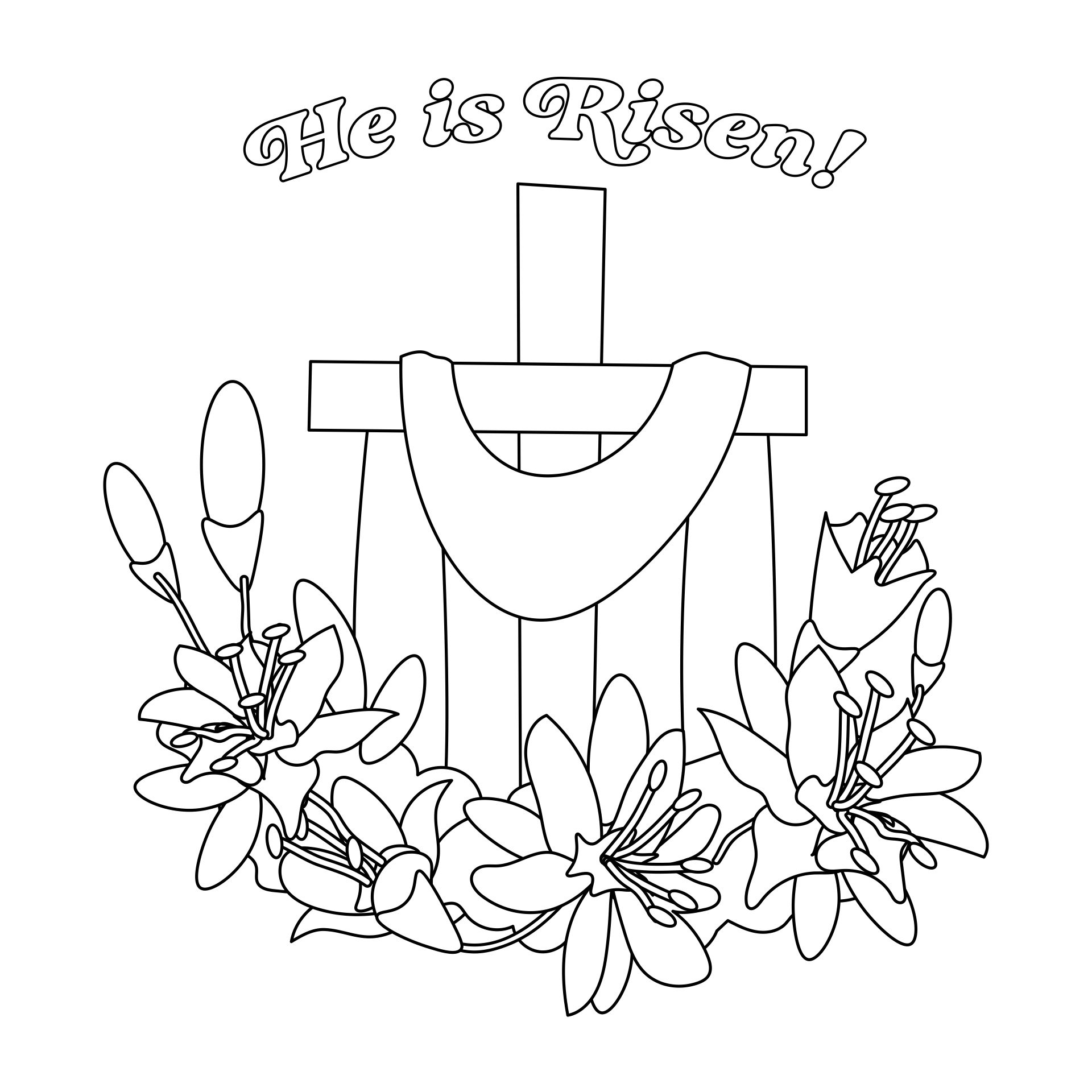 Printable Easter Cross Coloring Pages