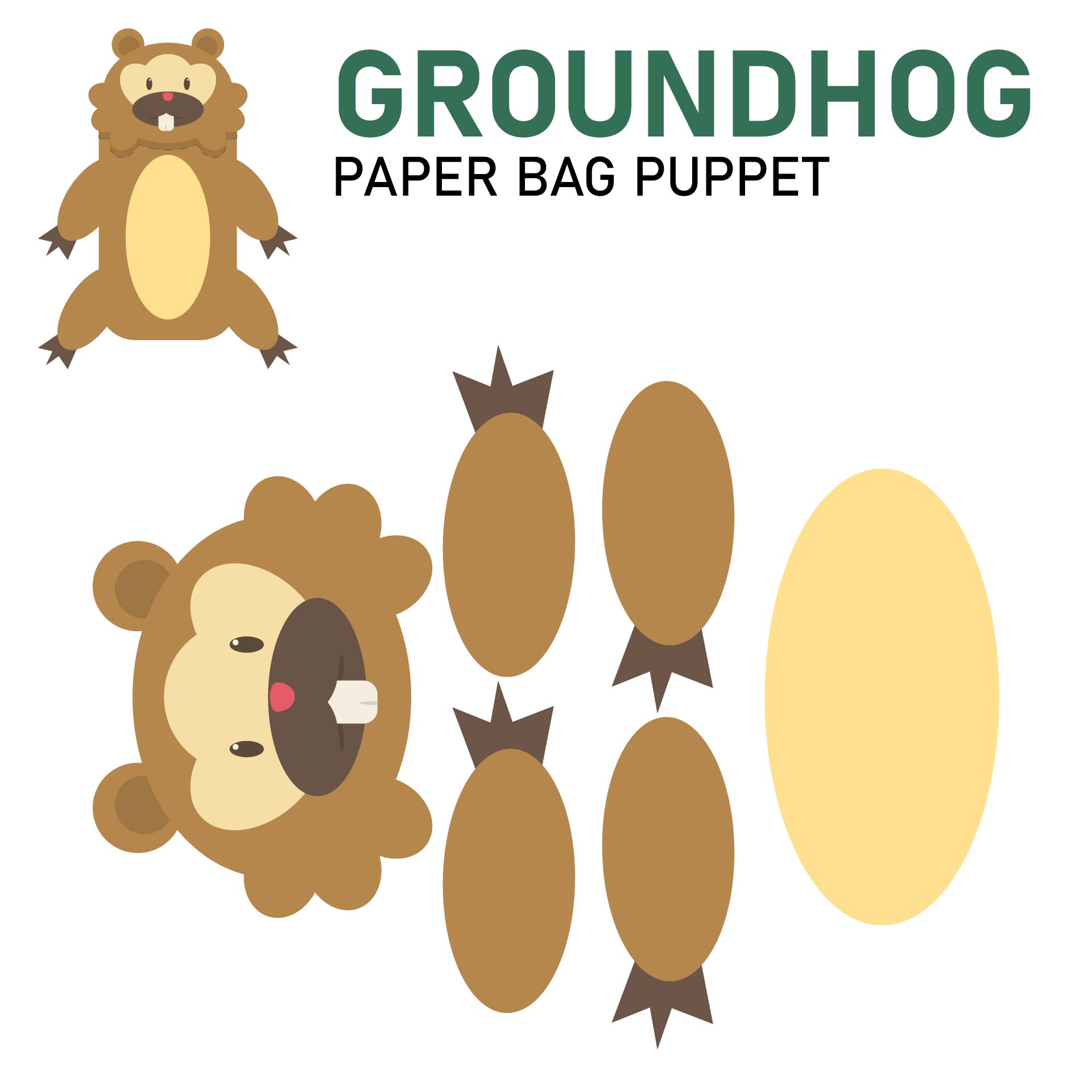 Printable Paper Bag Puppet Patterns - Free Printable Paper