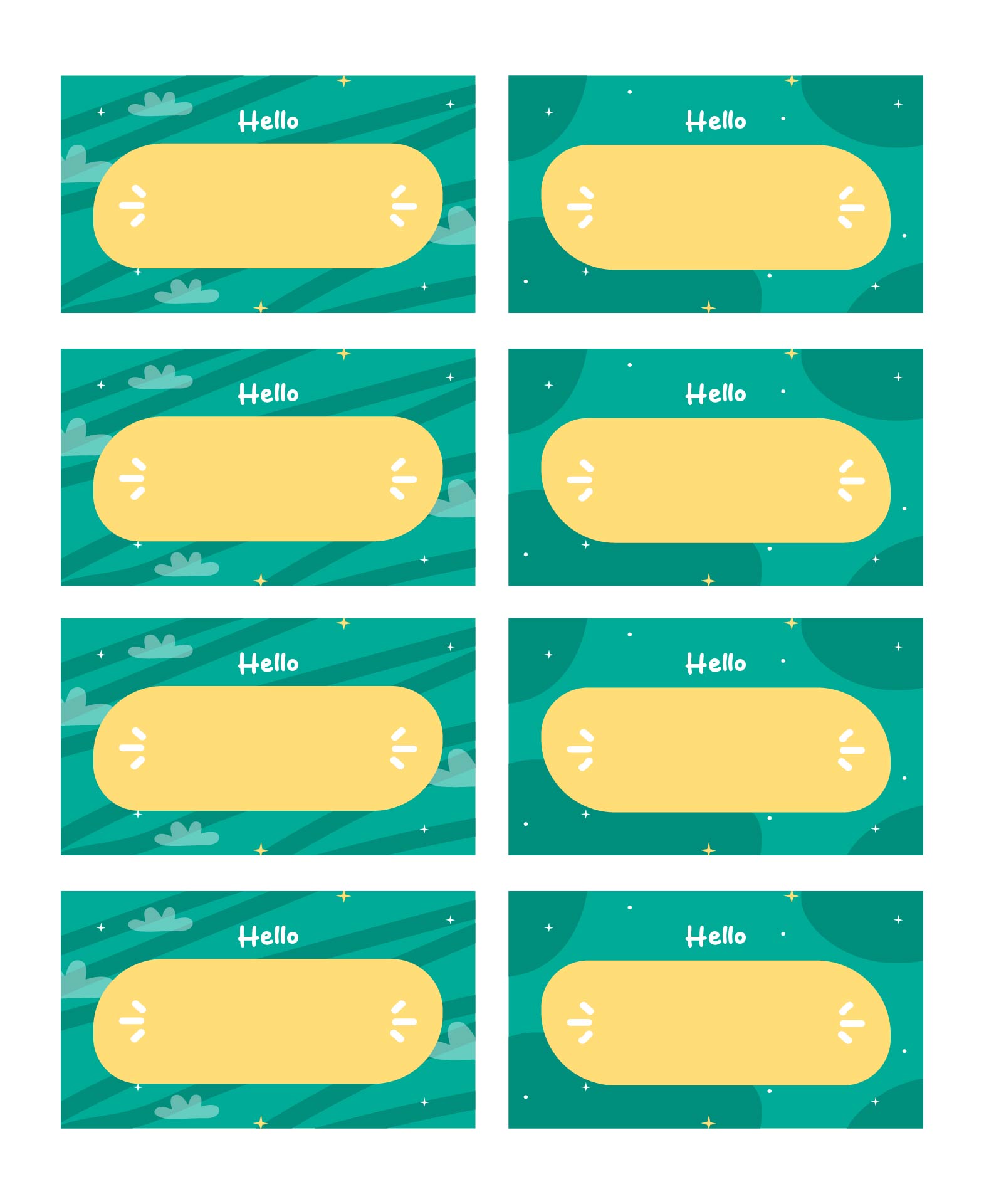 Free Printable Name Tag Templates For Word