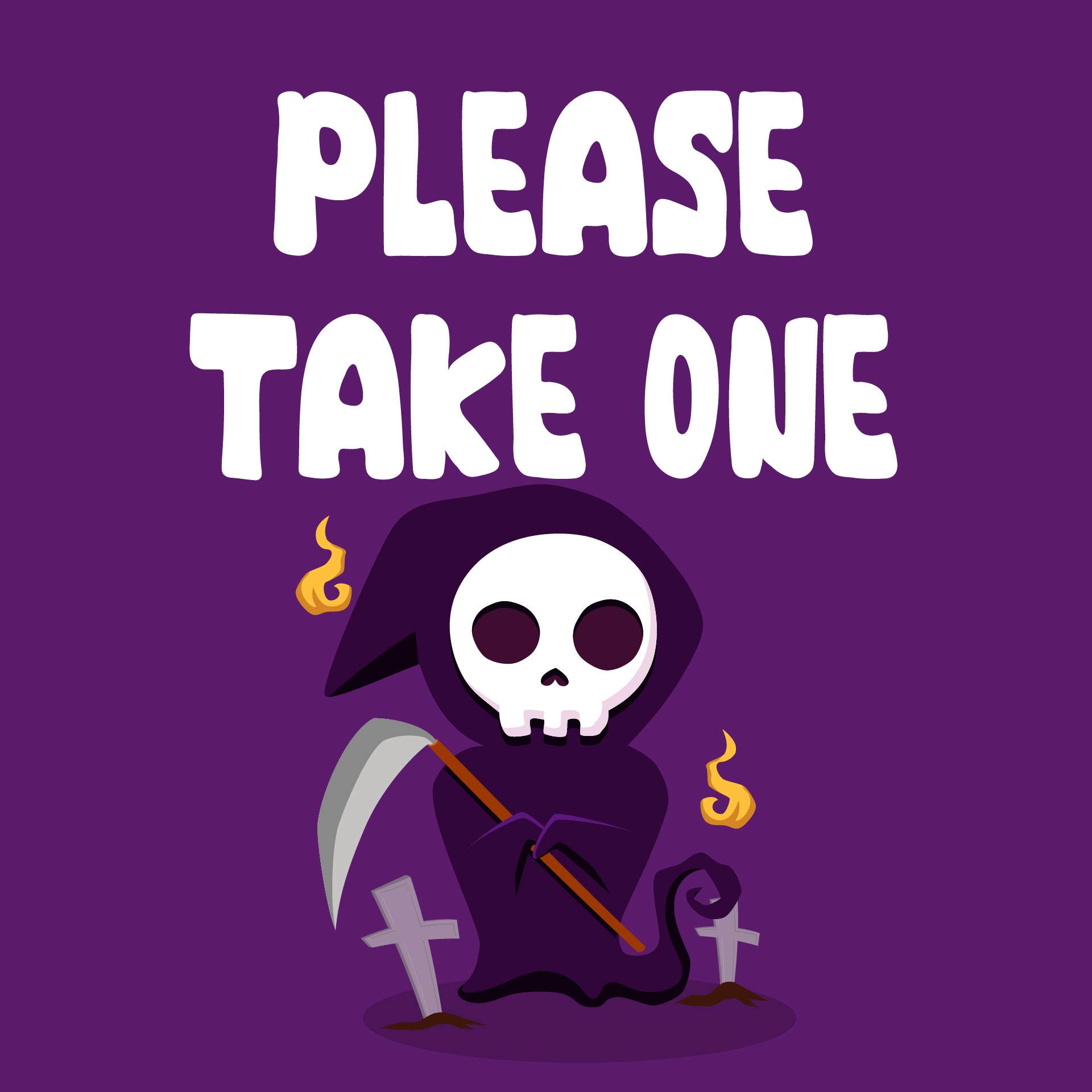 Please Only Take One Halloween Sign
