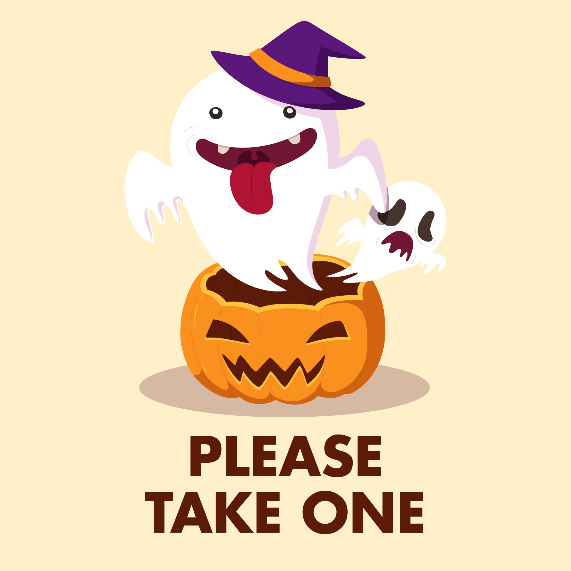 Please Take One Candy Sign Halloween